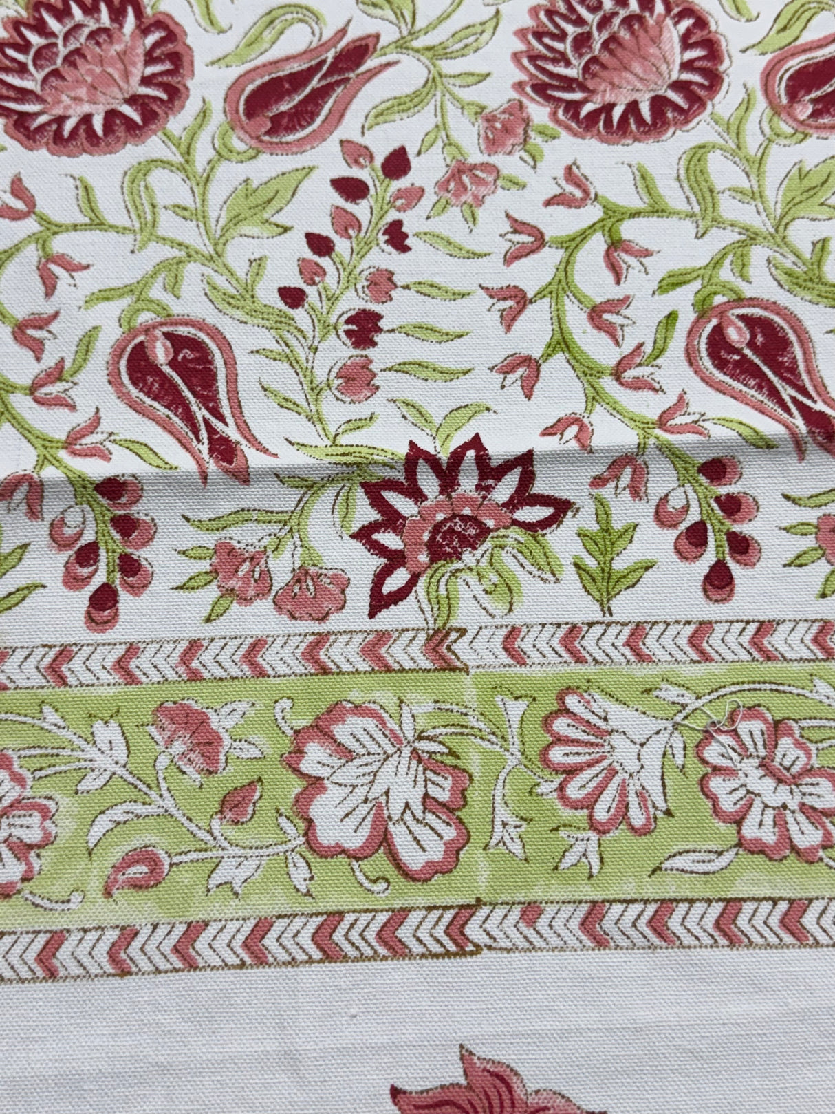 Beautiful Motifs Blockprint Cotton Table Runner
