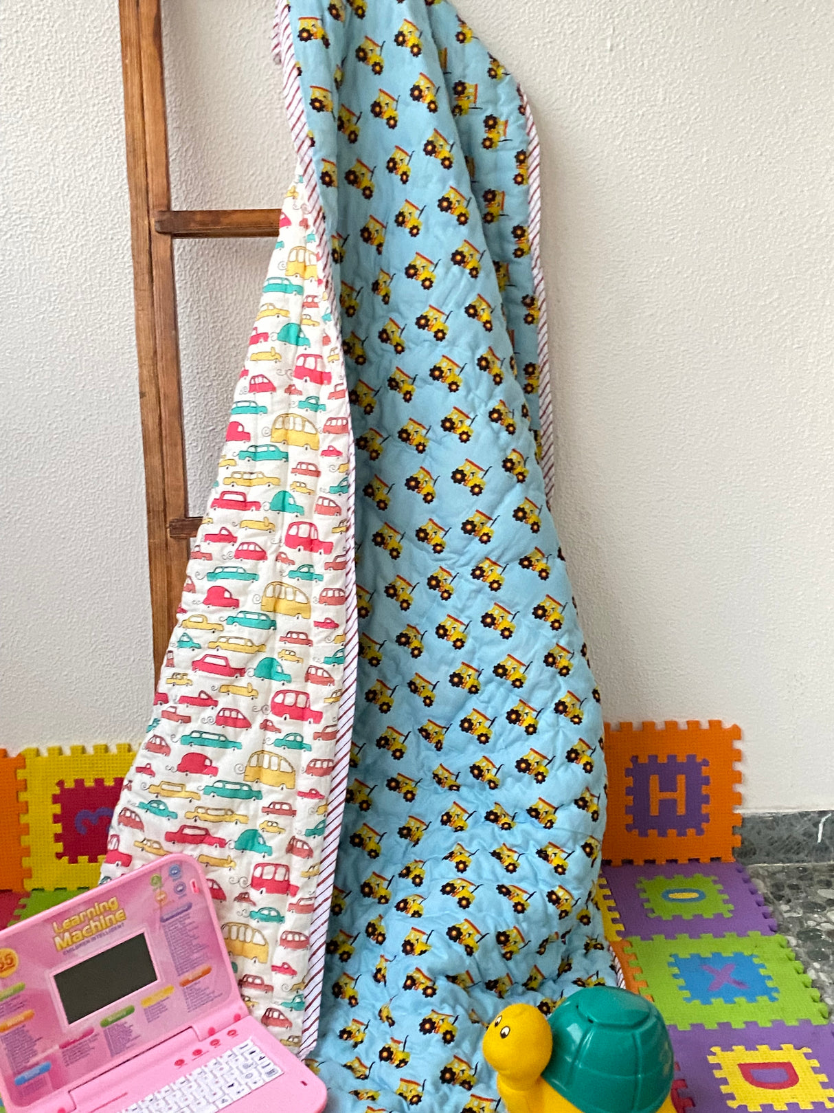 Car Tractor Kids Quilt