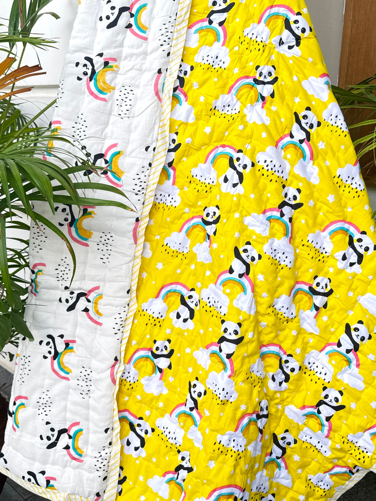 Yellow Panda Kids Quilt