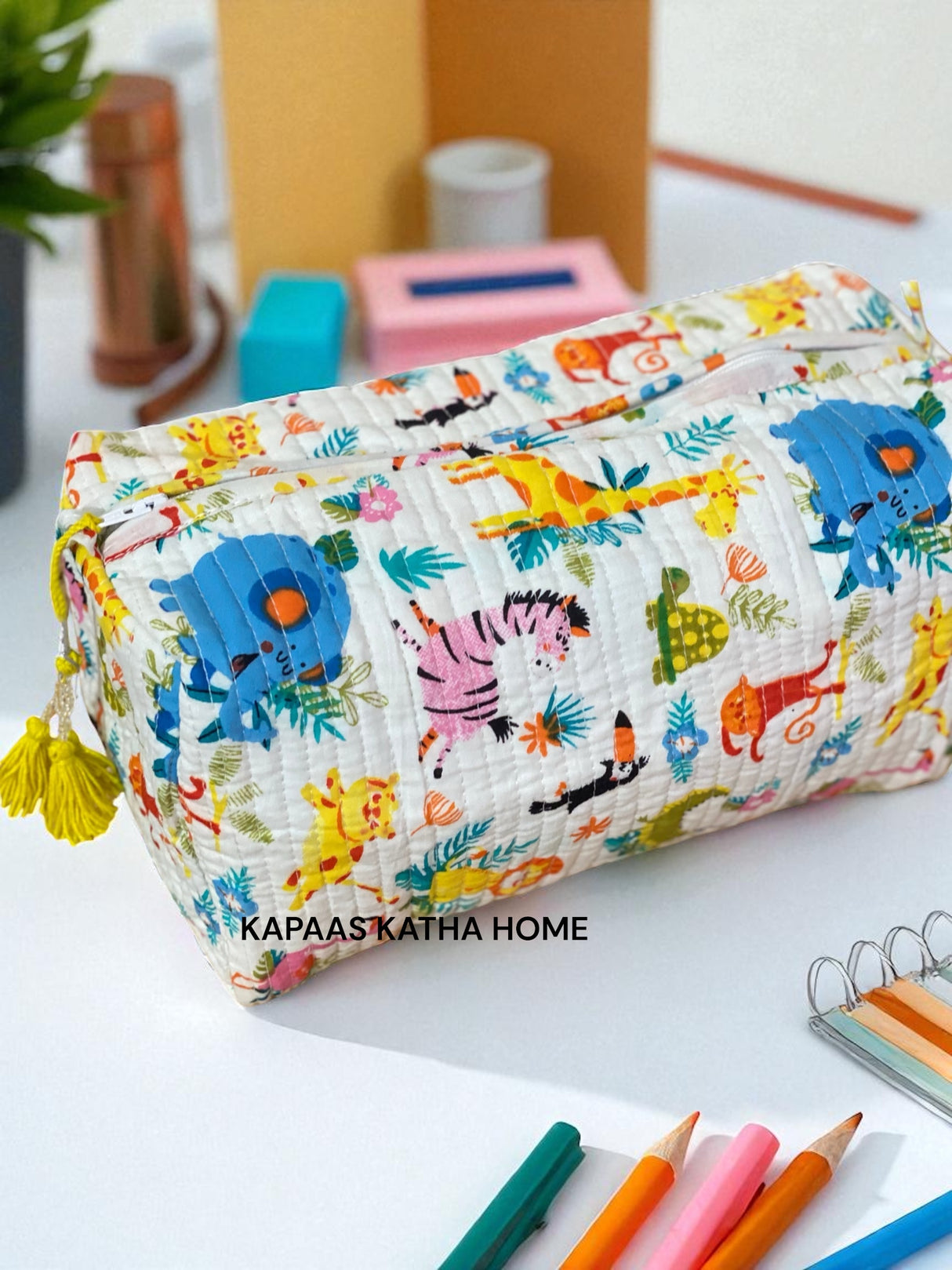 Jungle Animals LARGE Pouch