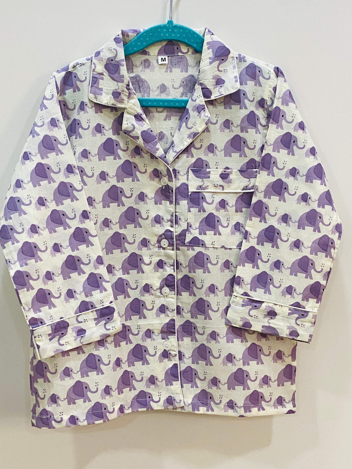 Purple Elephant Kids Night Suit Set