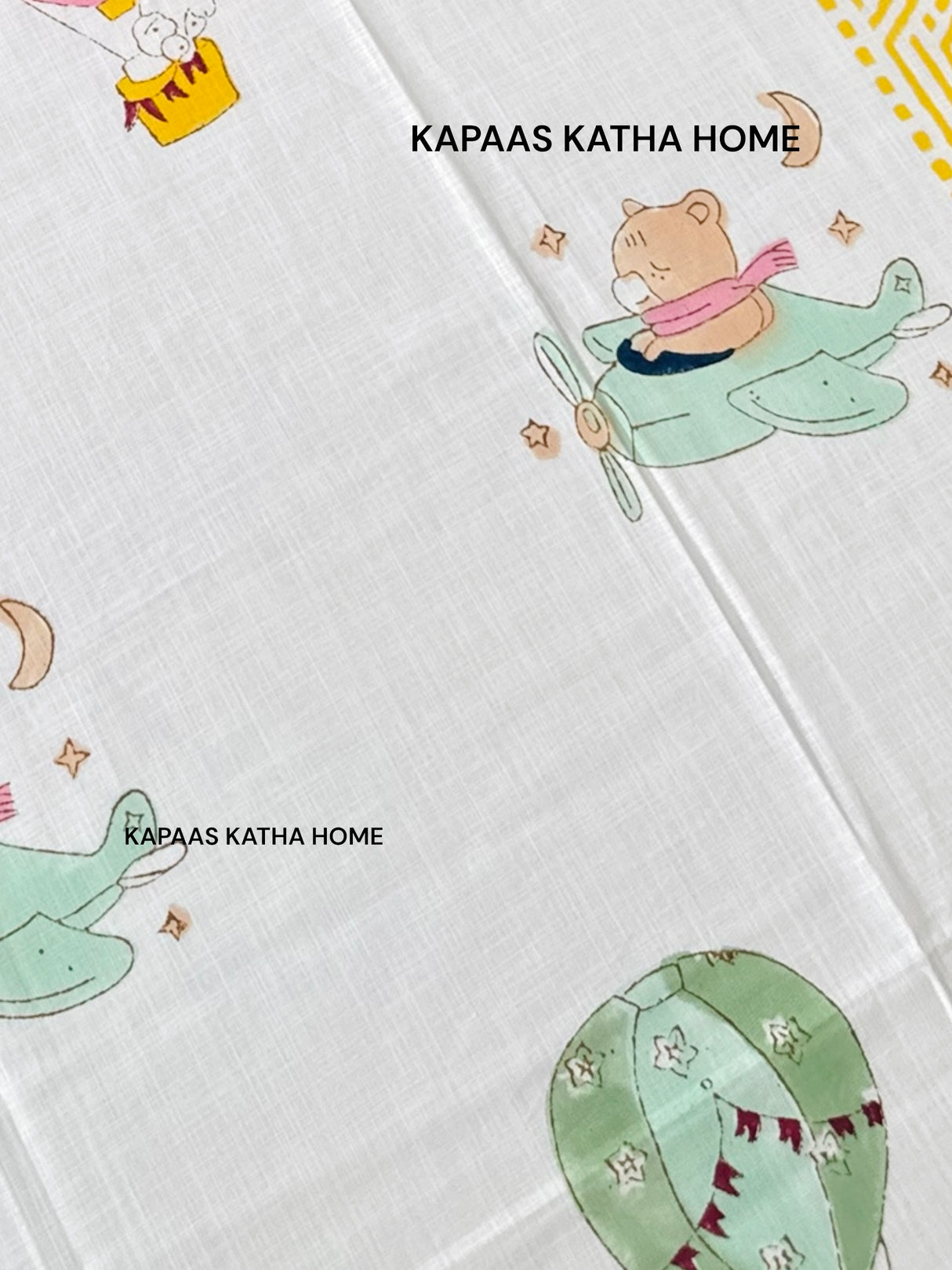 Hot Air Balloon- Baby Cot Bedding (cot sheet, quilt, pillow, bolsters)