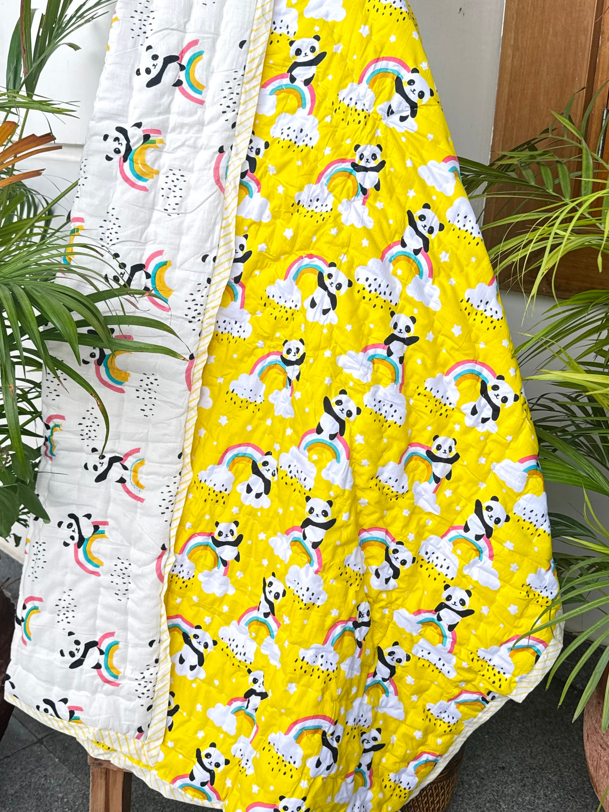 Yellow Panda Kids Quilt