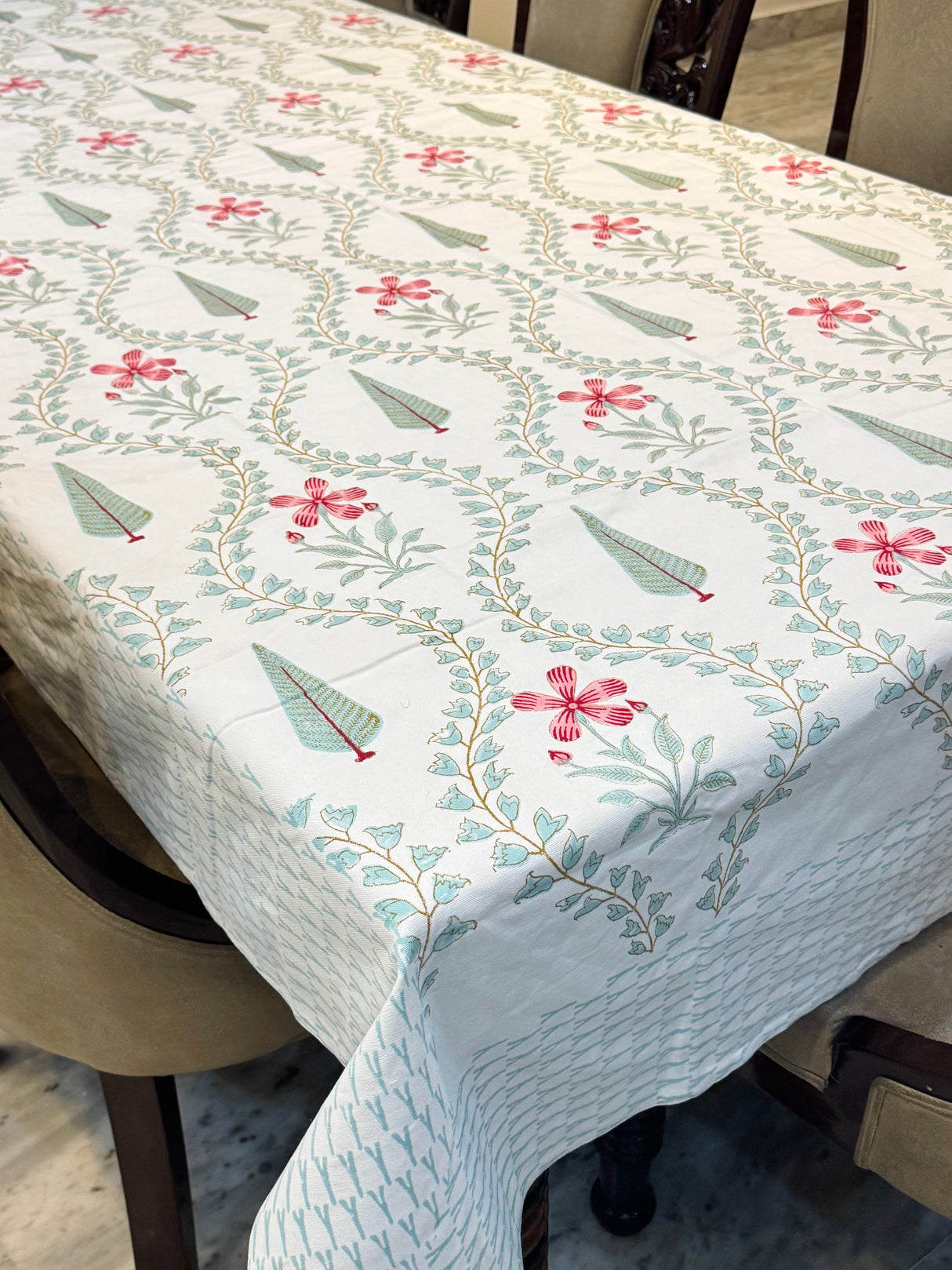 Blockprint Table Cloth 8 Seater (108*60 inches)