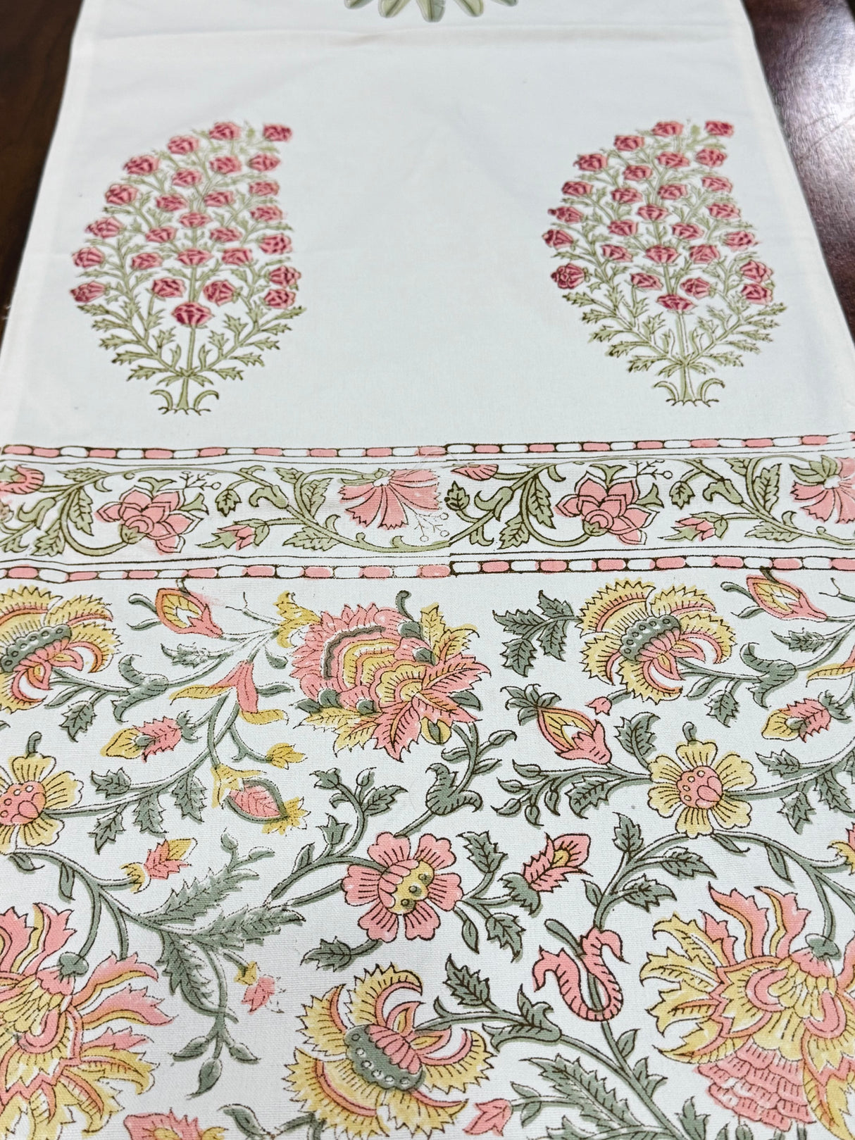 Blockprint Cotton Table Runner