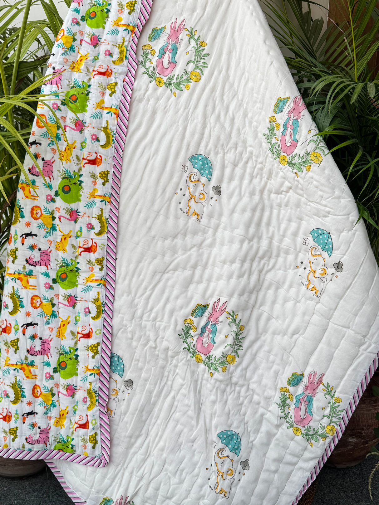 Peter Rabbit Jungle Kids Quilt Blockprint