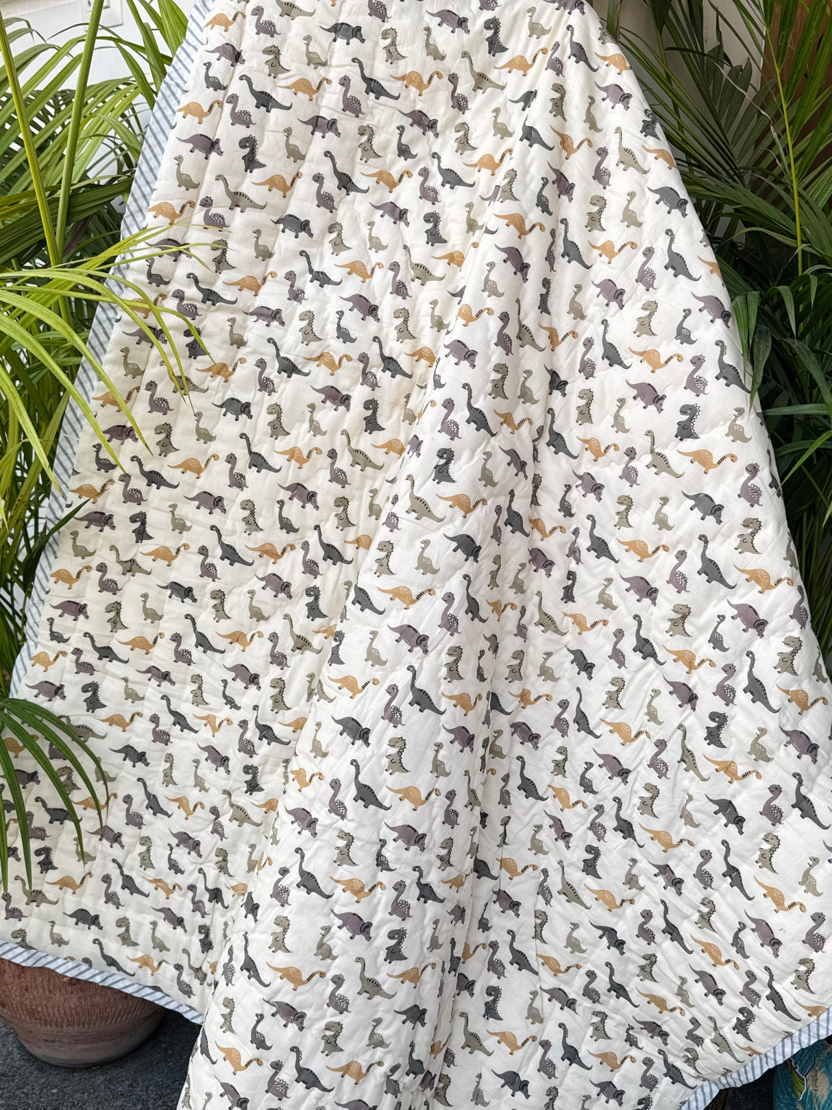 Dinosaur Chevron Kids Quilt