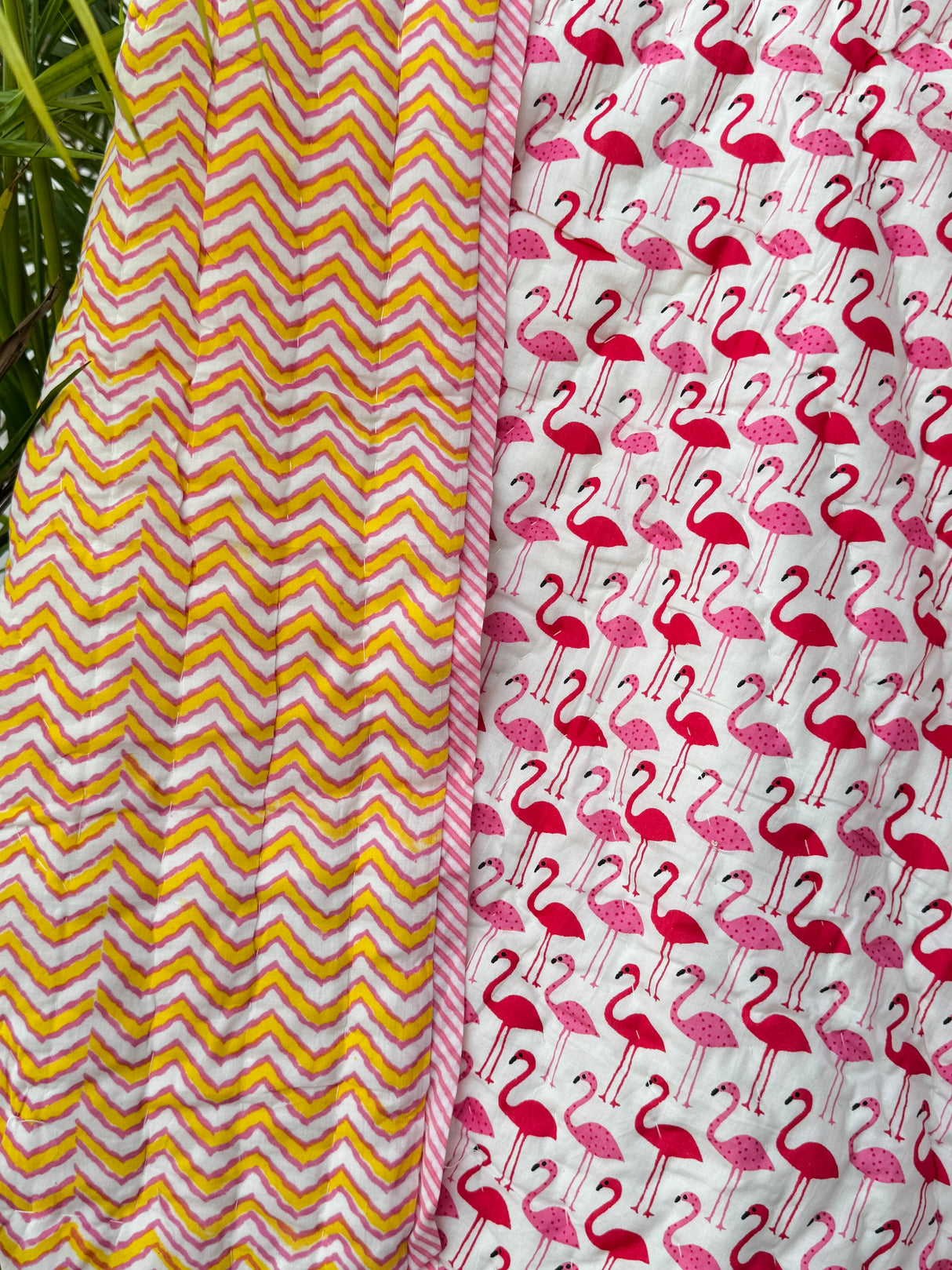 Pink Red Flamingo Kids Quilt