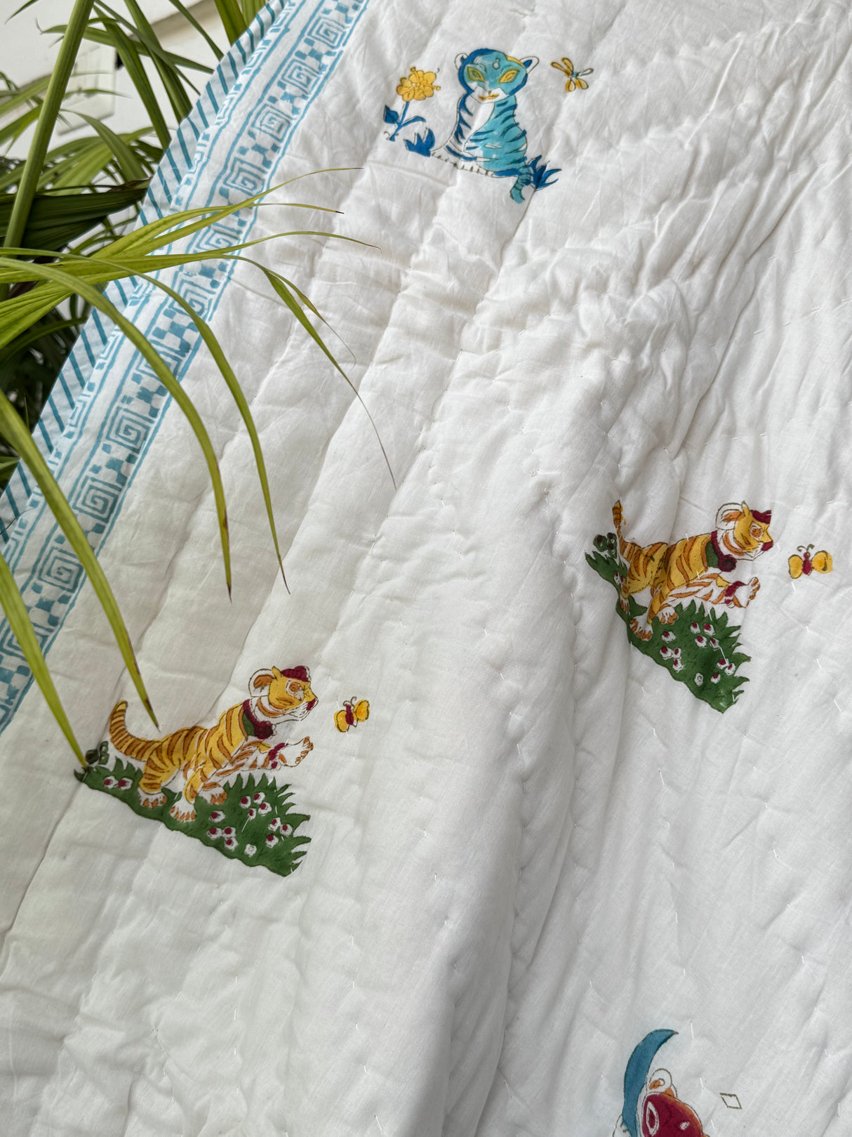 Blue Tiger Quilt Blockprint Quilt