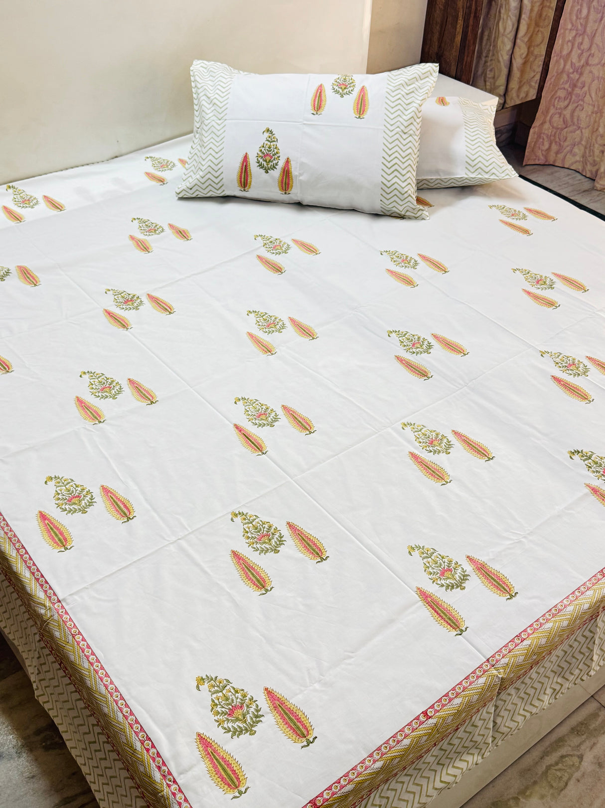 Blockprint Cotton Bedsheet