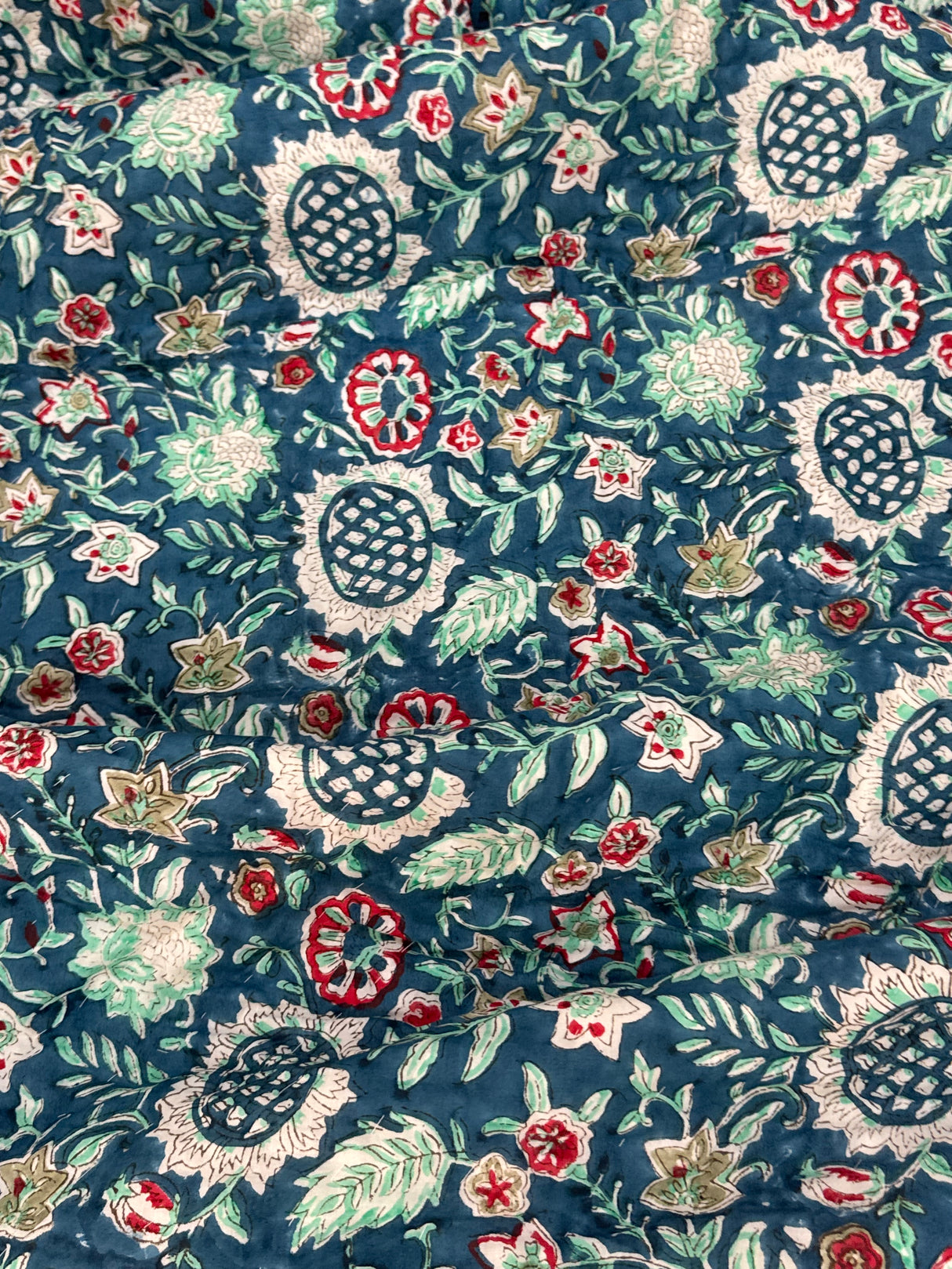 HandBlock Printed Mulmul Reversible Quilt