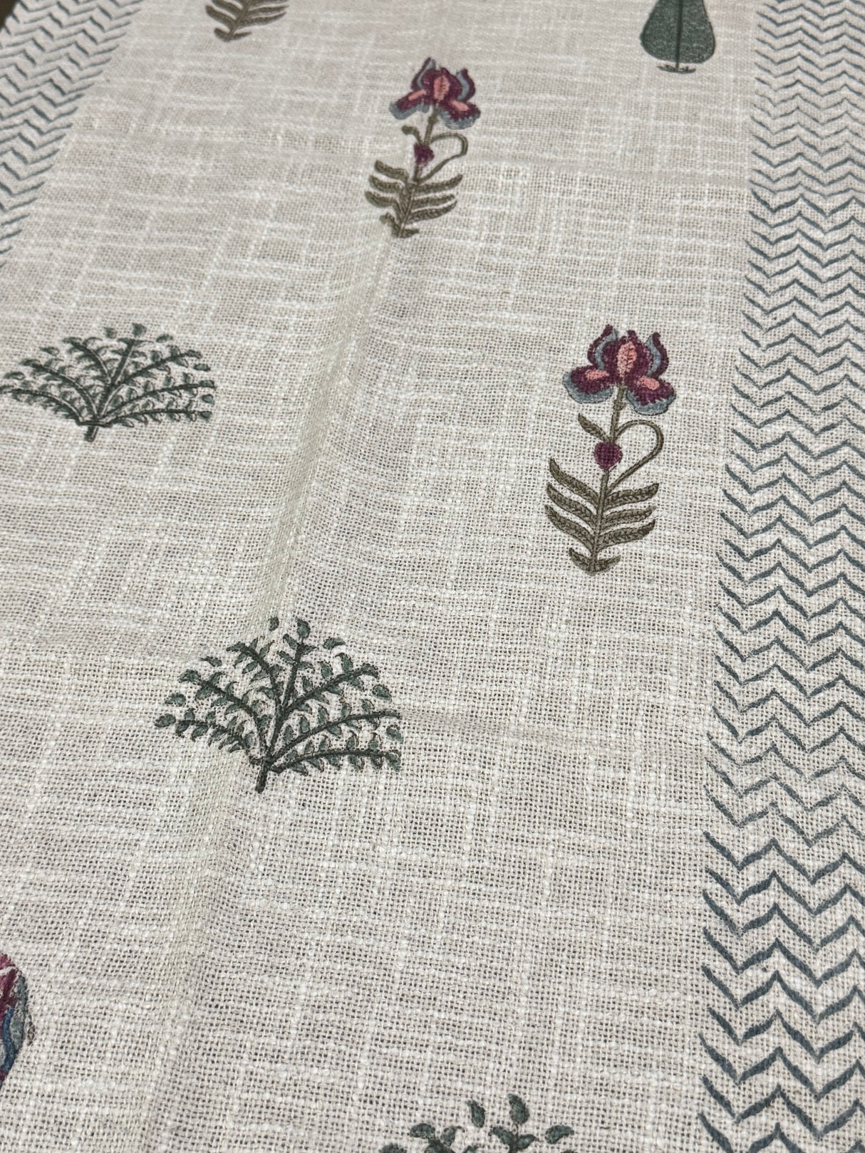 Blockprint Cotton Slub Table Runner