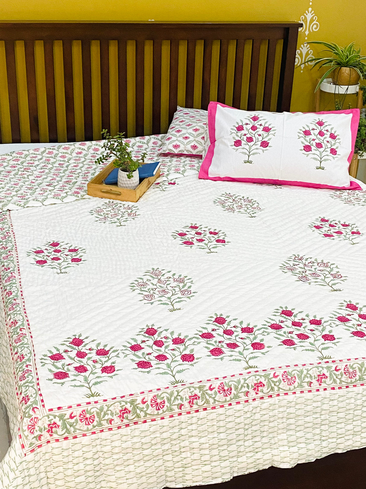 HandBlock Printed Mulmul Reversible Quilt