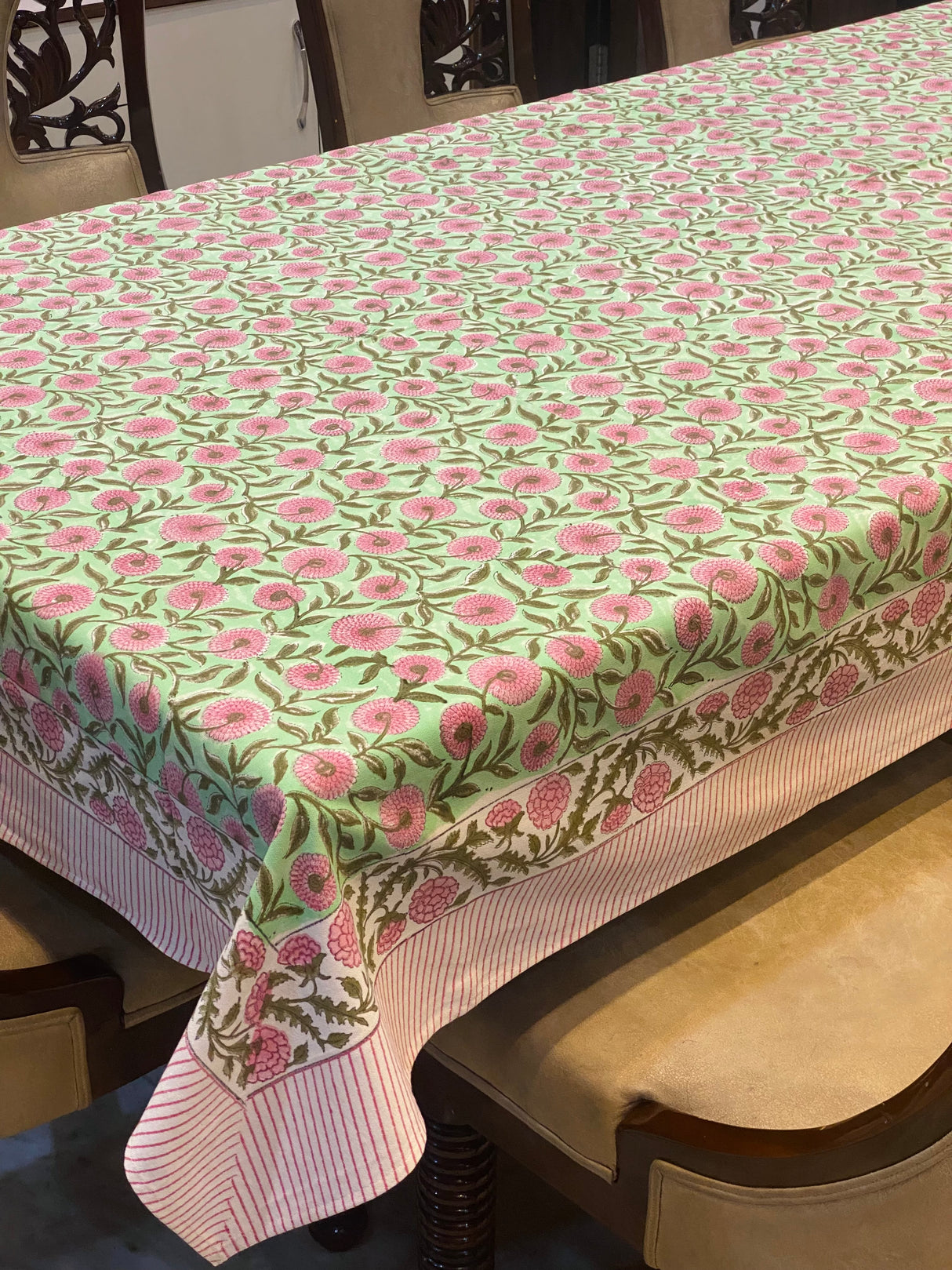 Blockprint Table Cloth 8 Seater (108*60 inches)