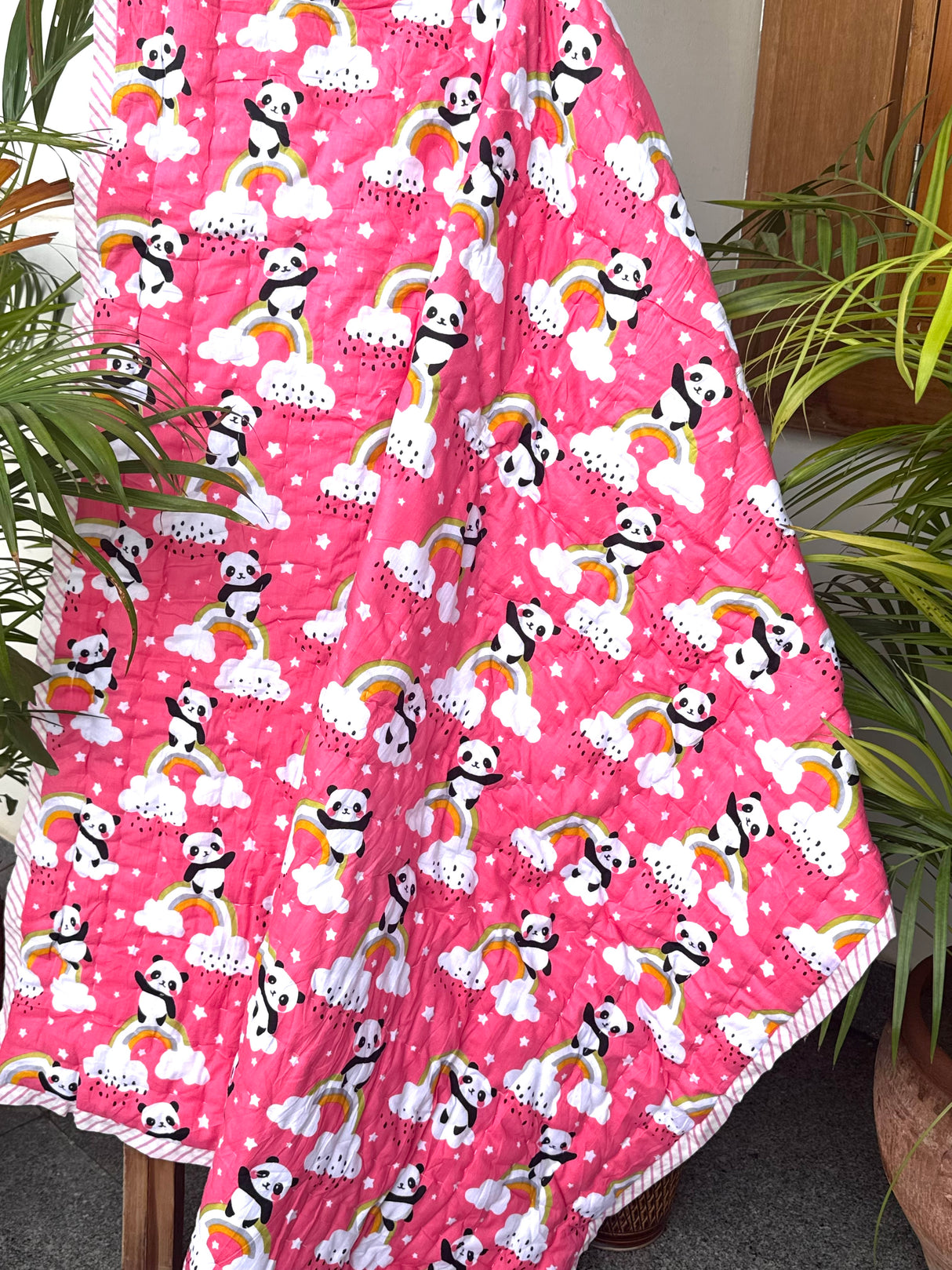 Pink Panda Kids Quilt