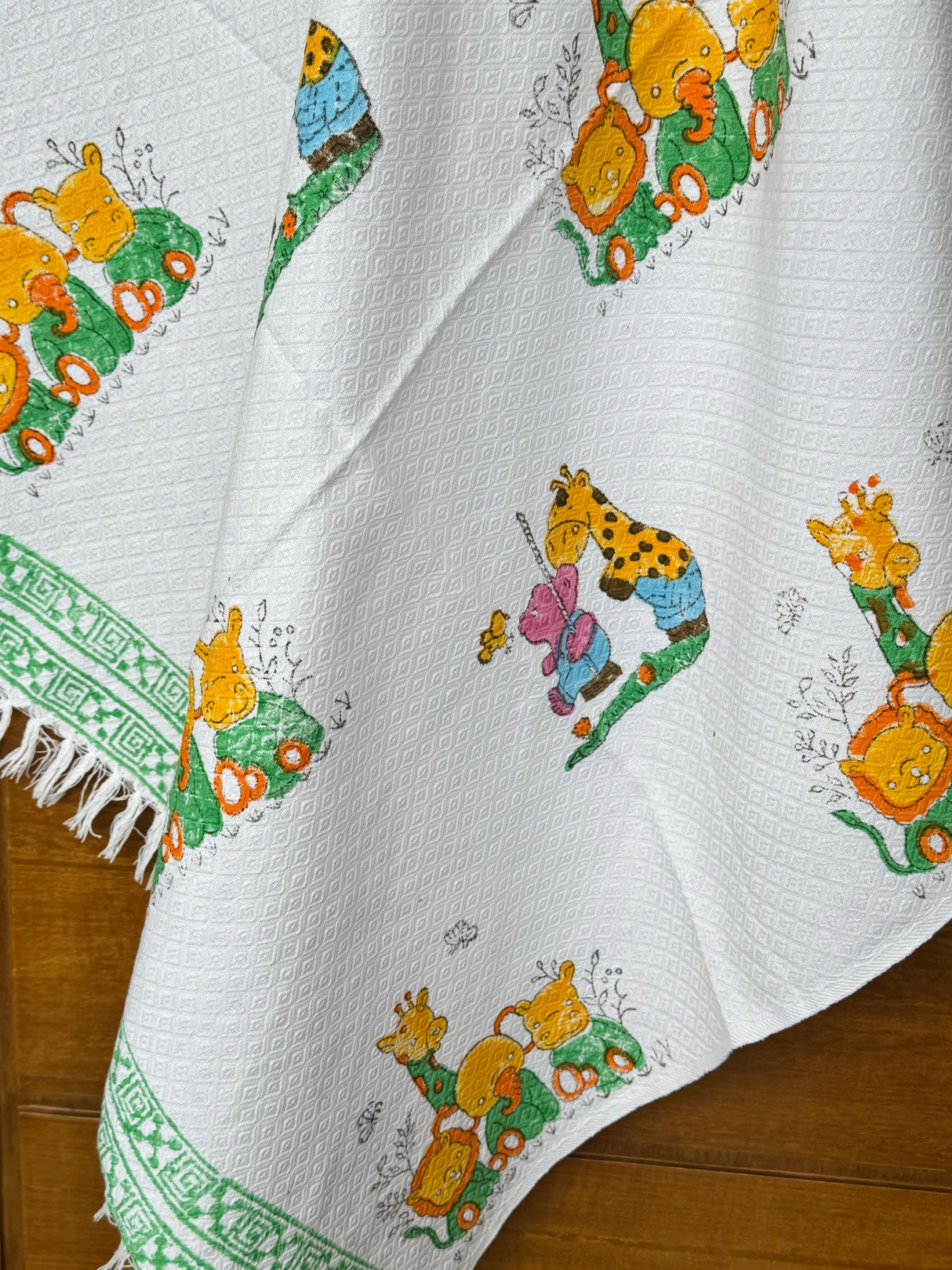 Madagascar Anumals Blockprint Kids Towel – Cotton Jacquard Weave