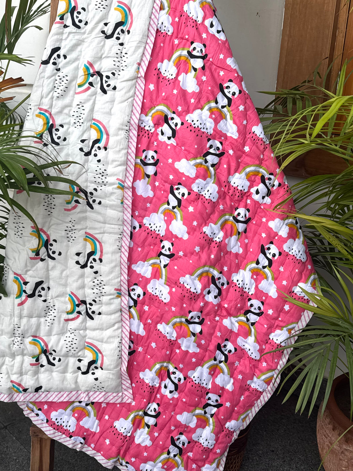 Pink Panda Kids Quilt