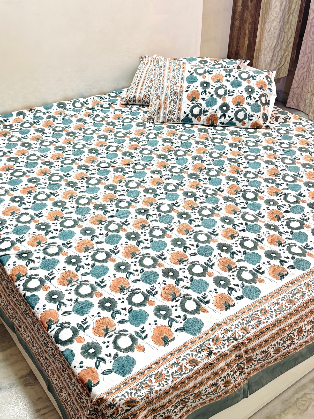Blockprint Cotton Bedsheet