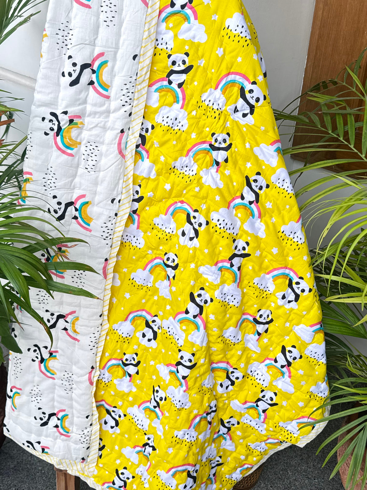 Yellow Panda Kids Quilt
