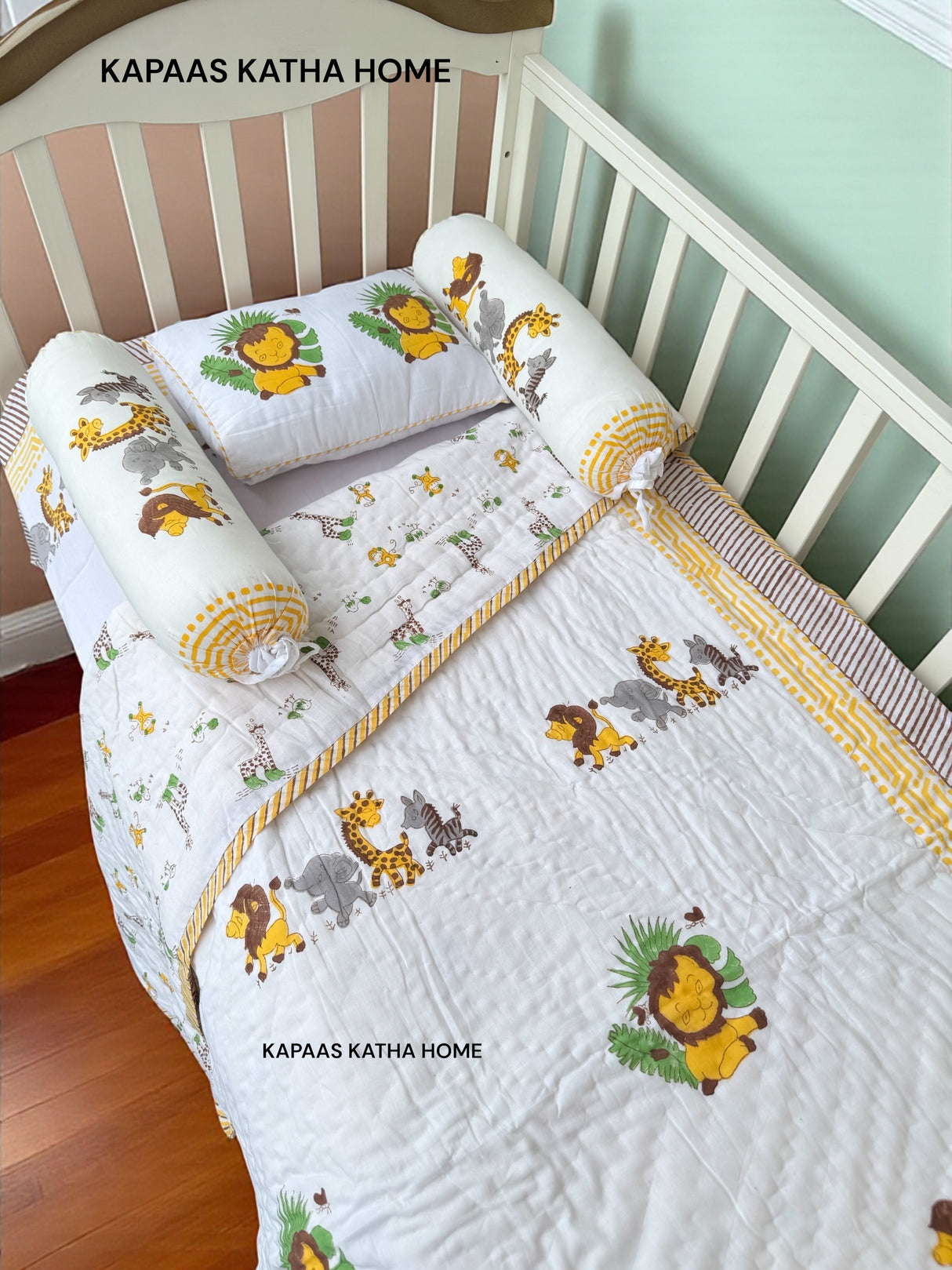 Lion King- Baby Cot Bedding (cot sheet, quilt, pillow, bolsters)