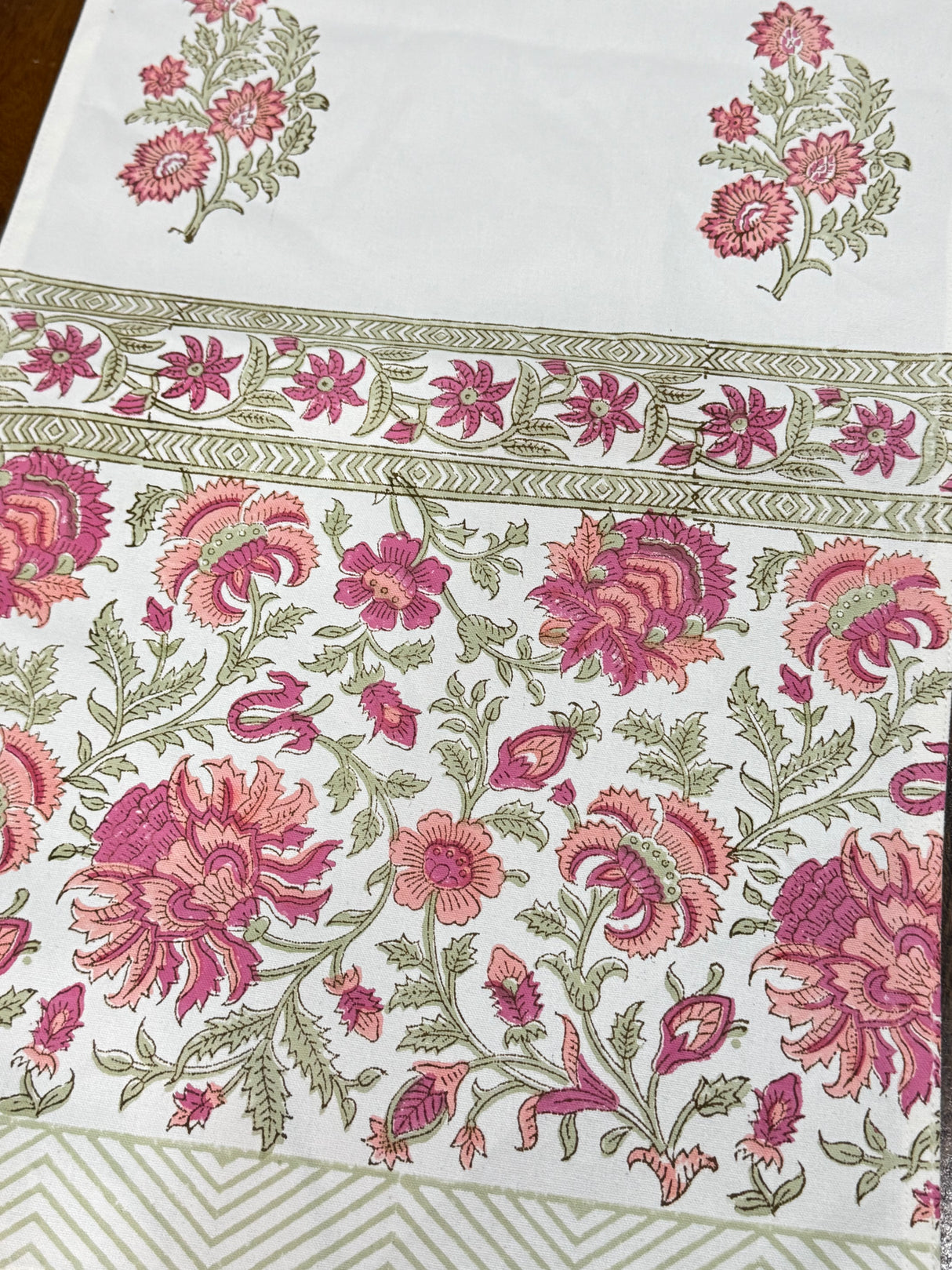 Blockprint Cotton Table Runner