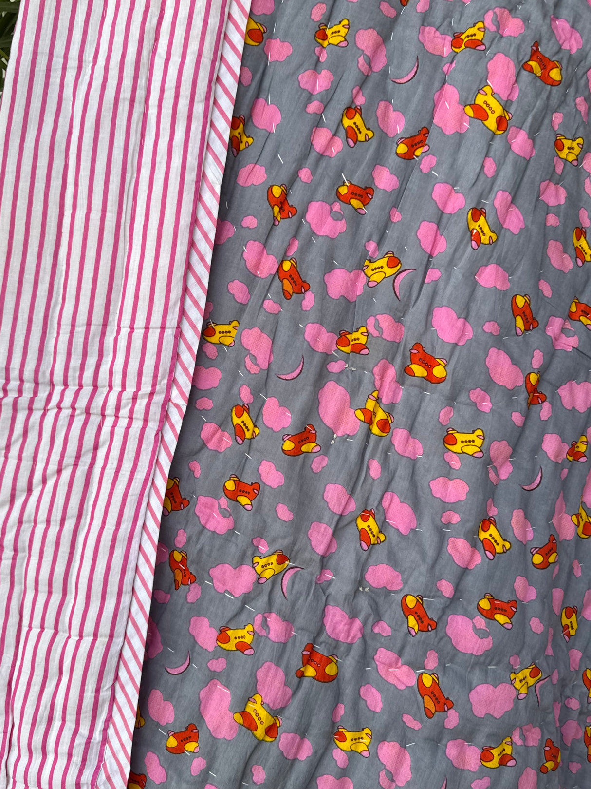 Space Theme Kids Quilt Handblock