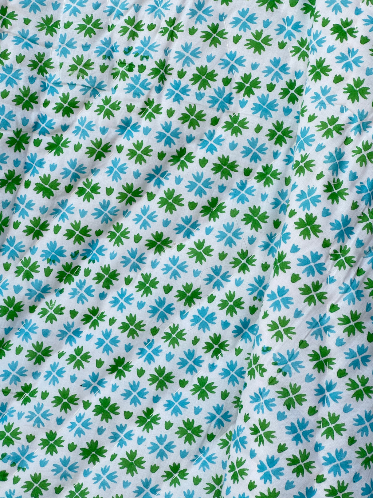 Mermaids Blockprint Kids Quilt