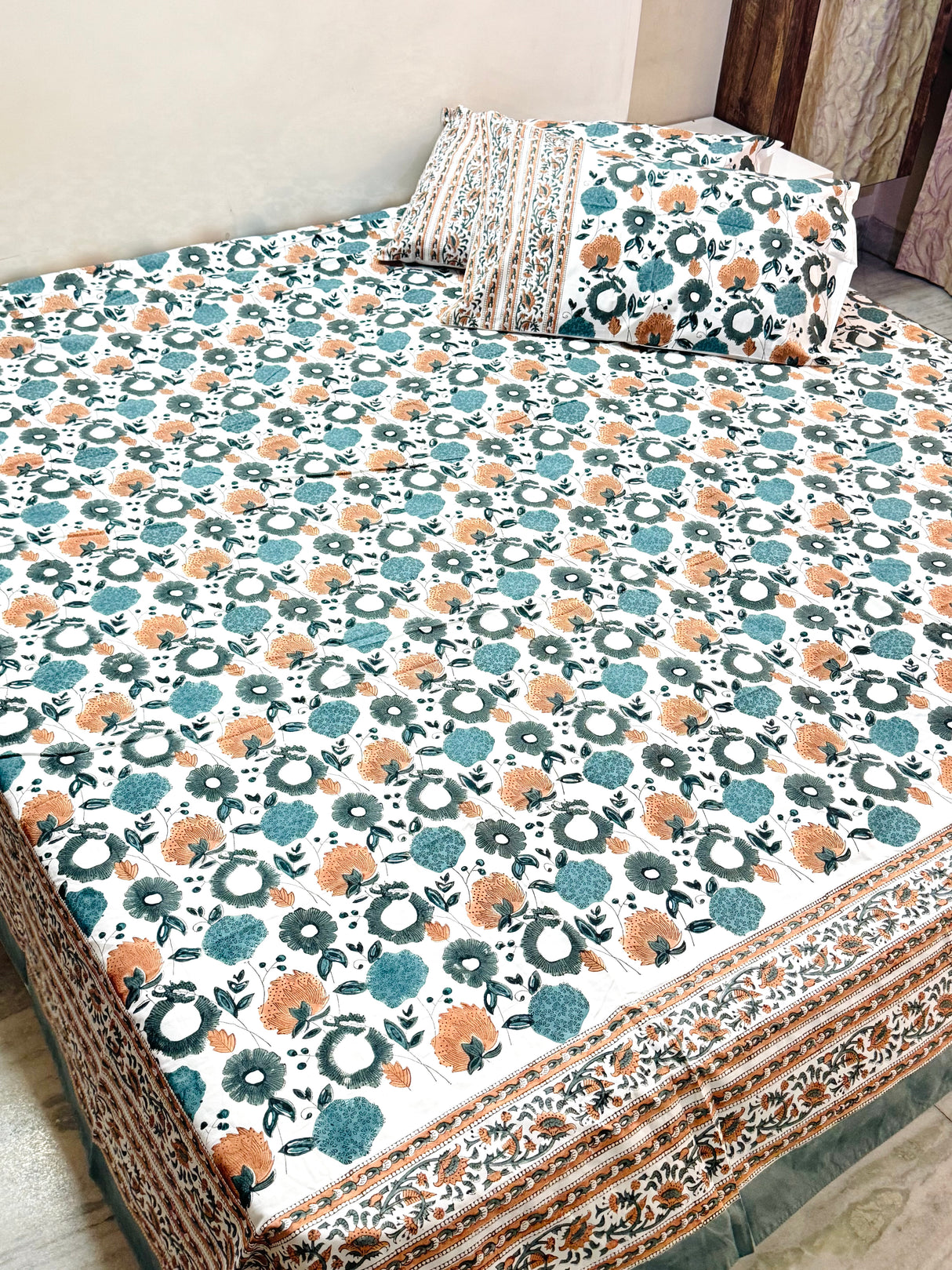 Blockprint Cotton Bedsheet
