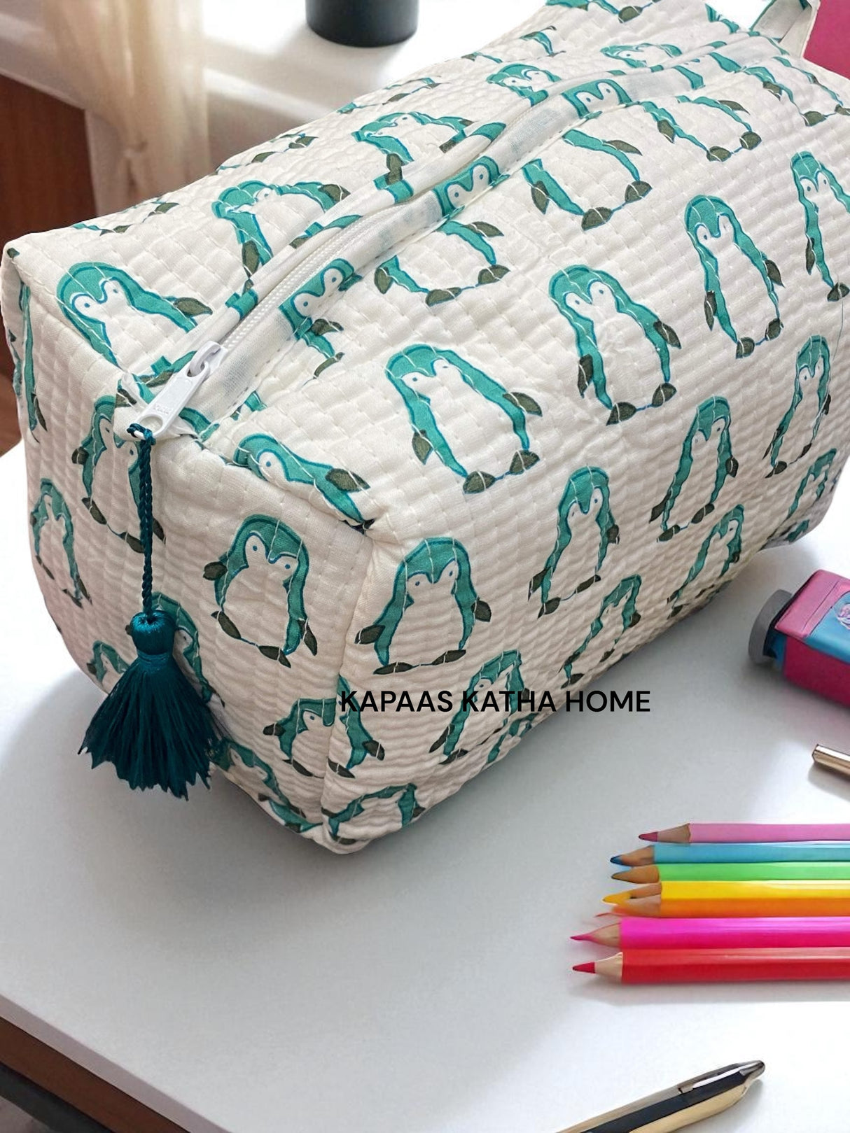 Cute Penguins LARGE Pouch