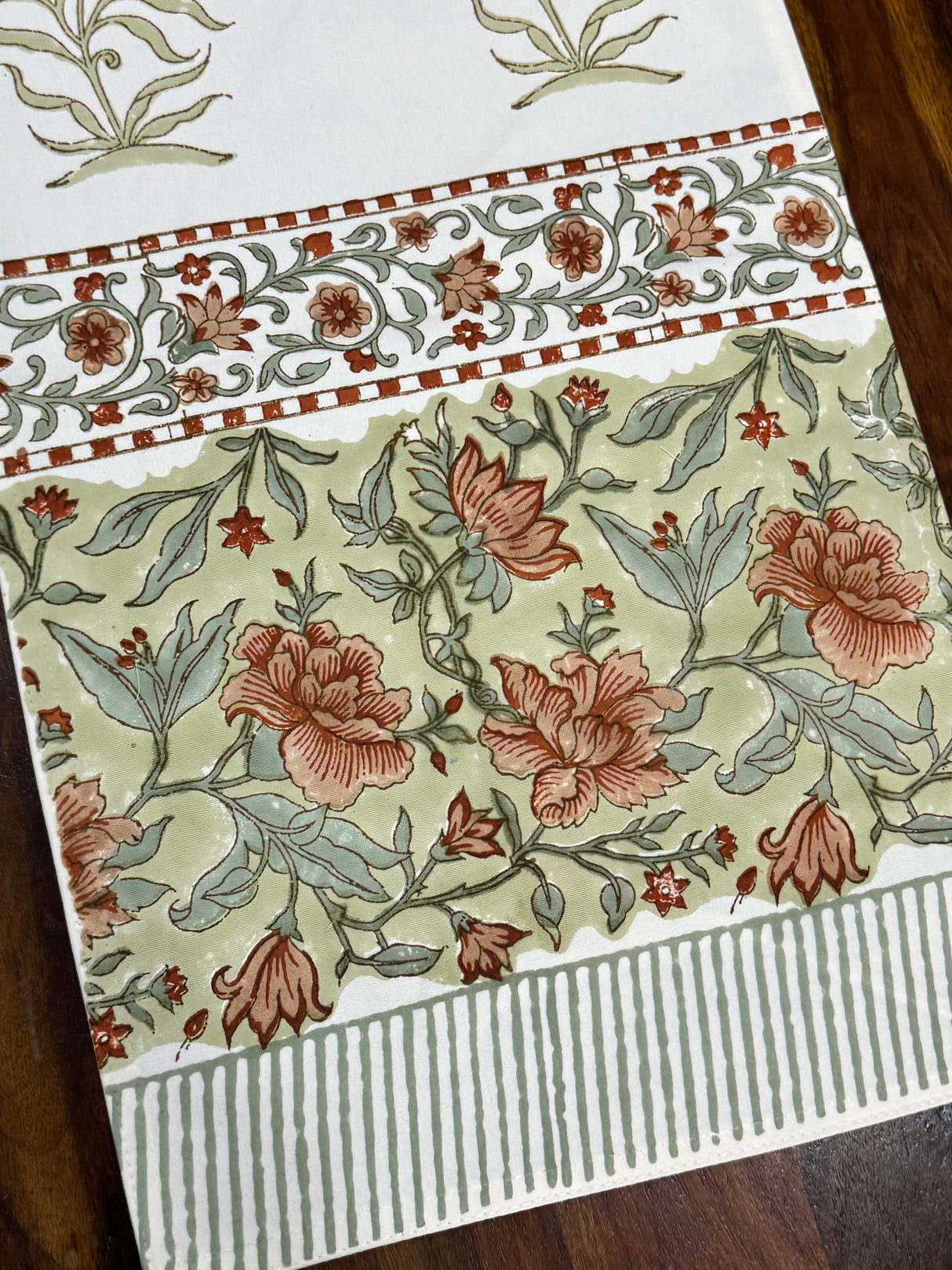 Blockprint Cotton Table Runner