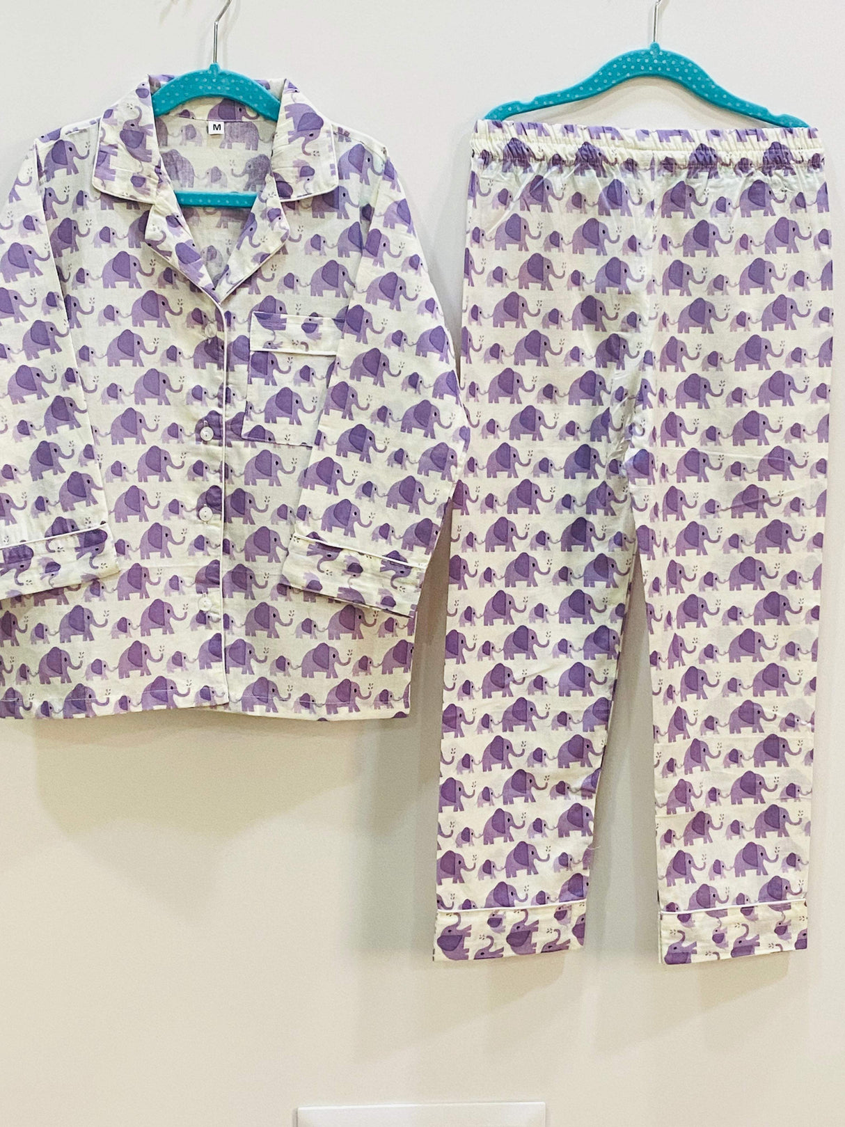 Purple Elephant Kids Night Suit Set