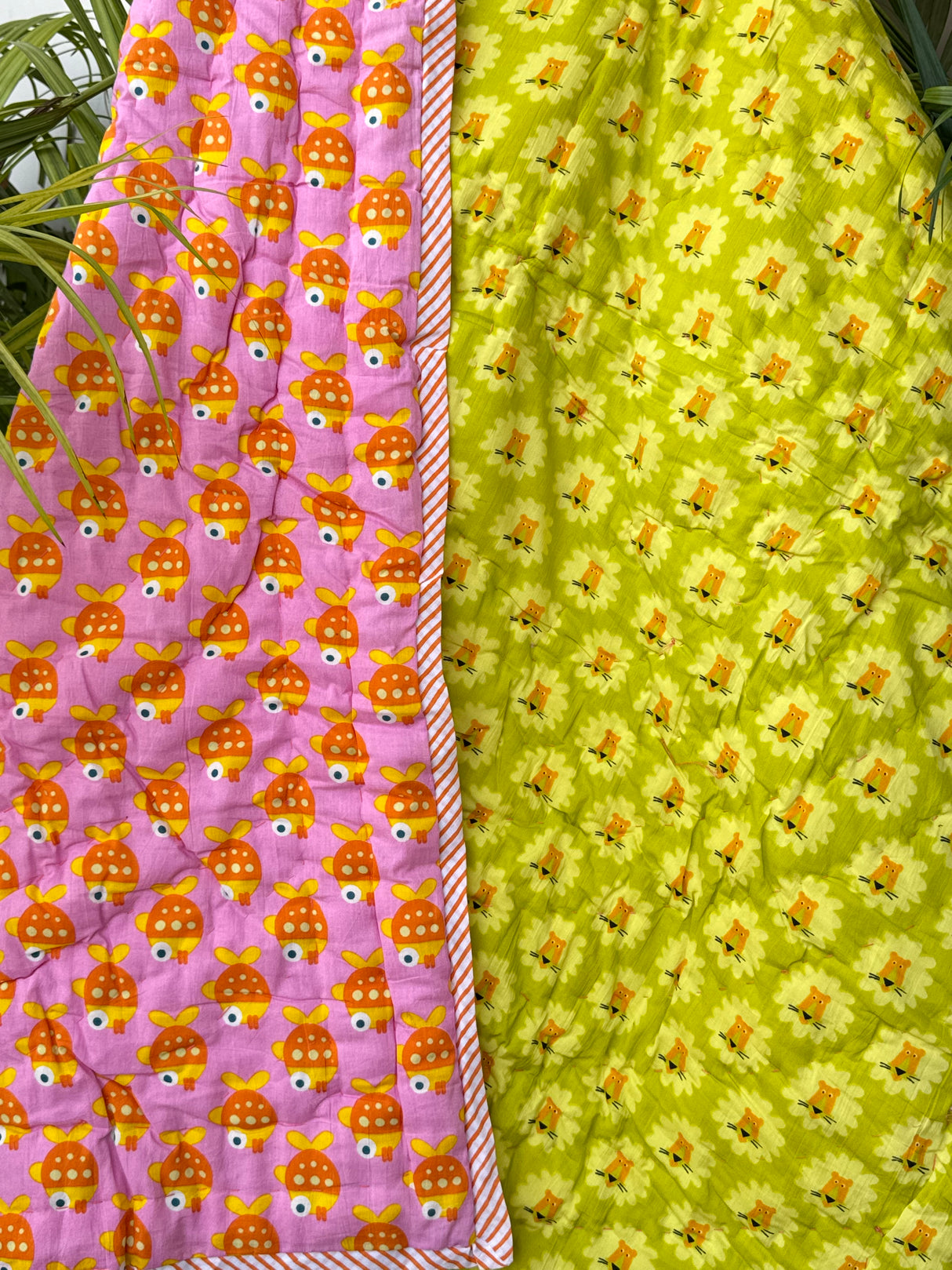 Fish Lion Print Kids Quilt in Soft Cotton