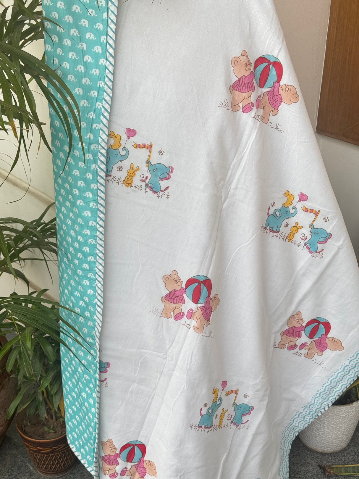 Elephants Circus Joy- Layered Kids Blanket