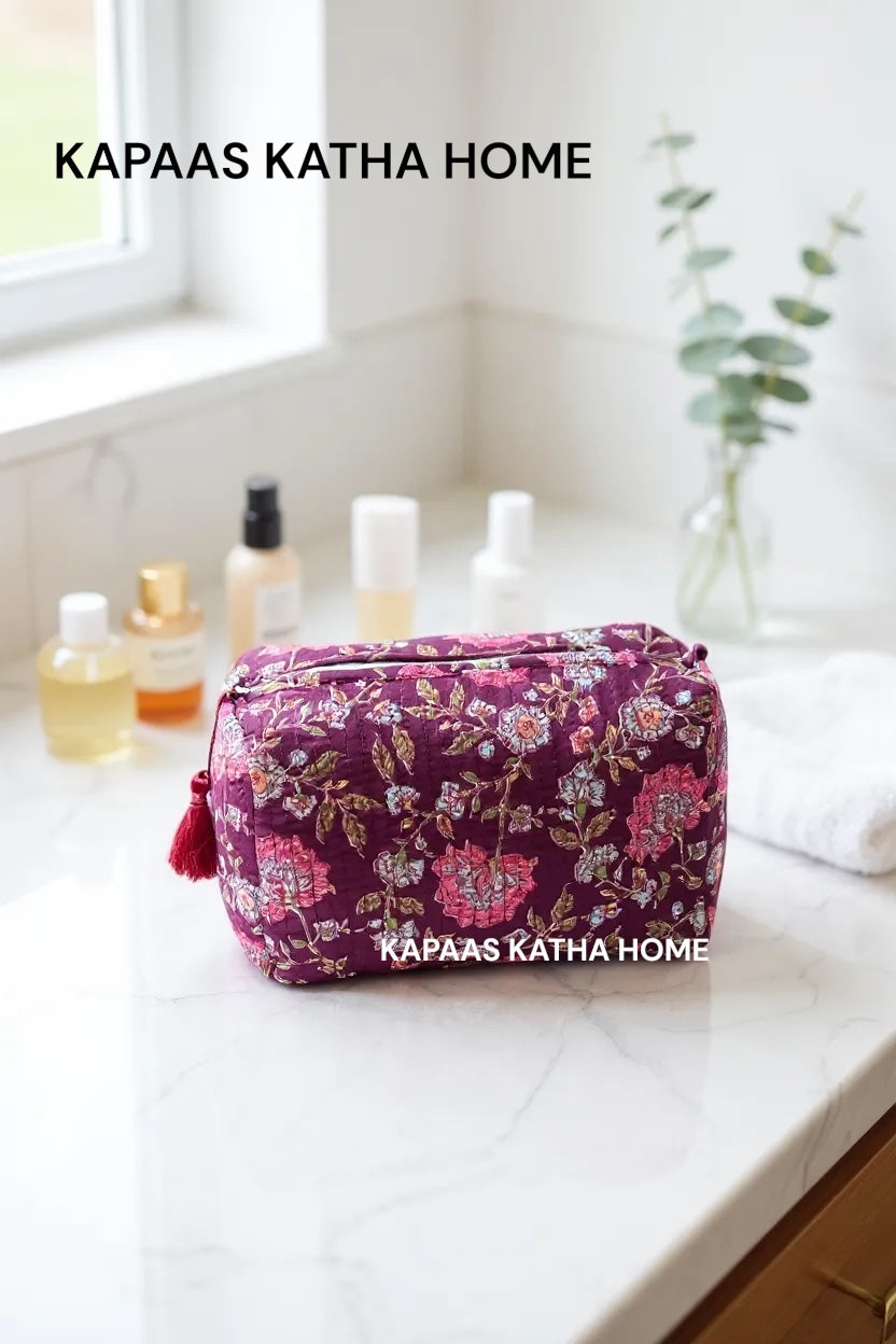 Sanganeri Print LARGE Pouch