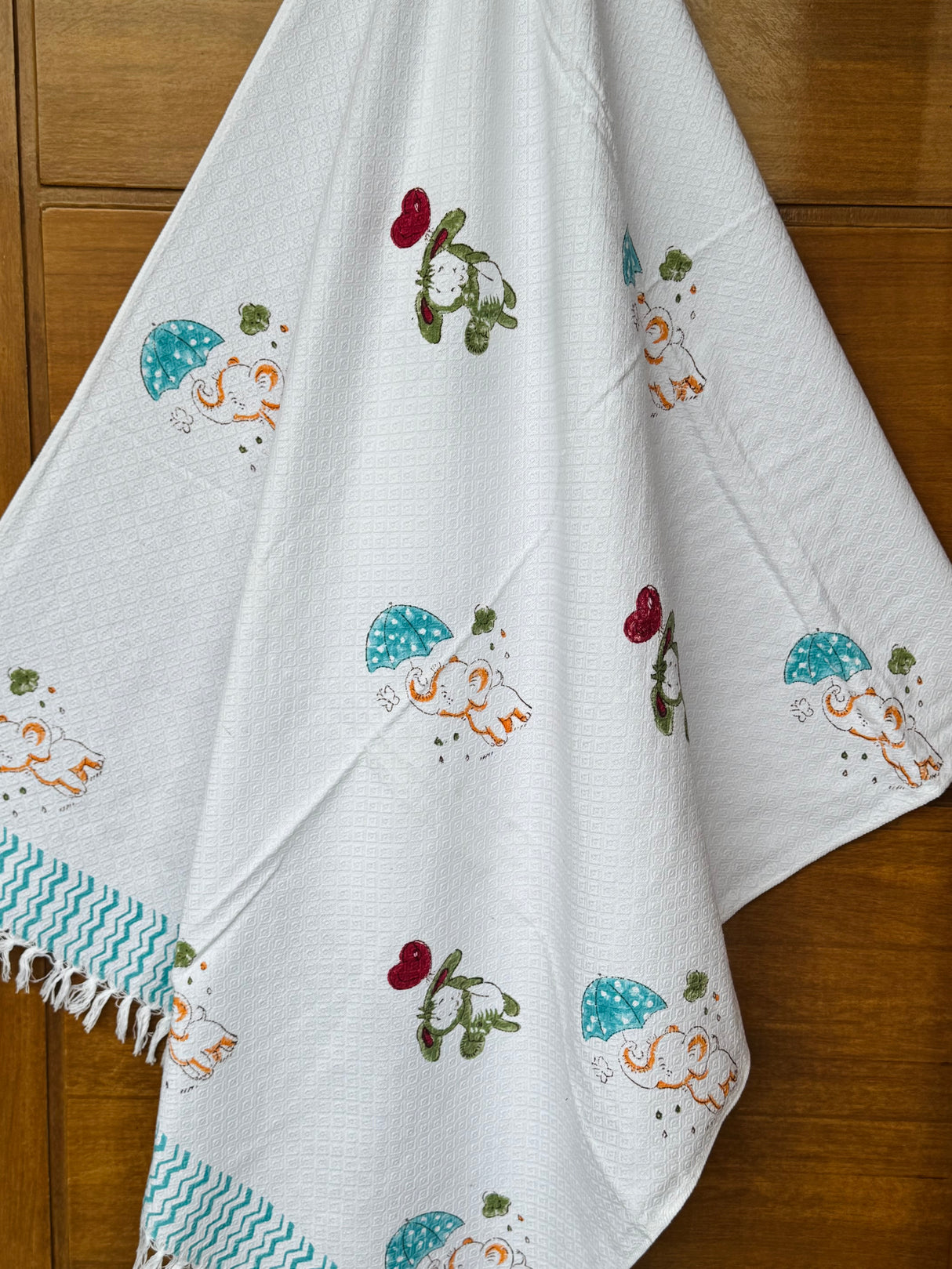 Rabbit Elephant Theme Kids Cotton Towel