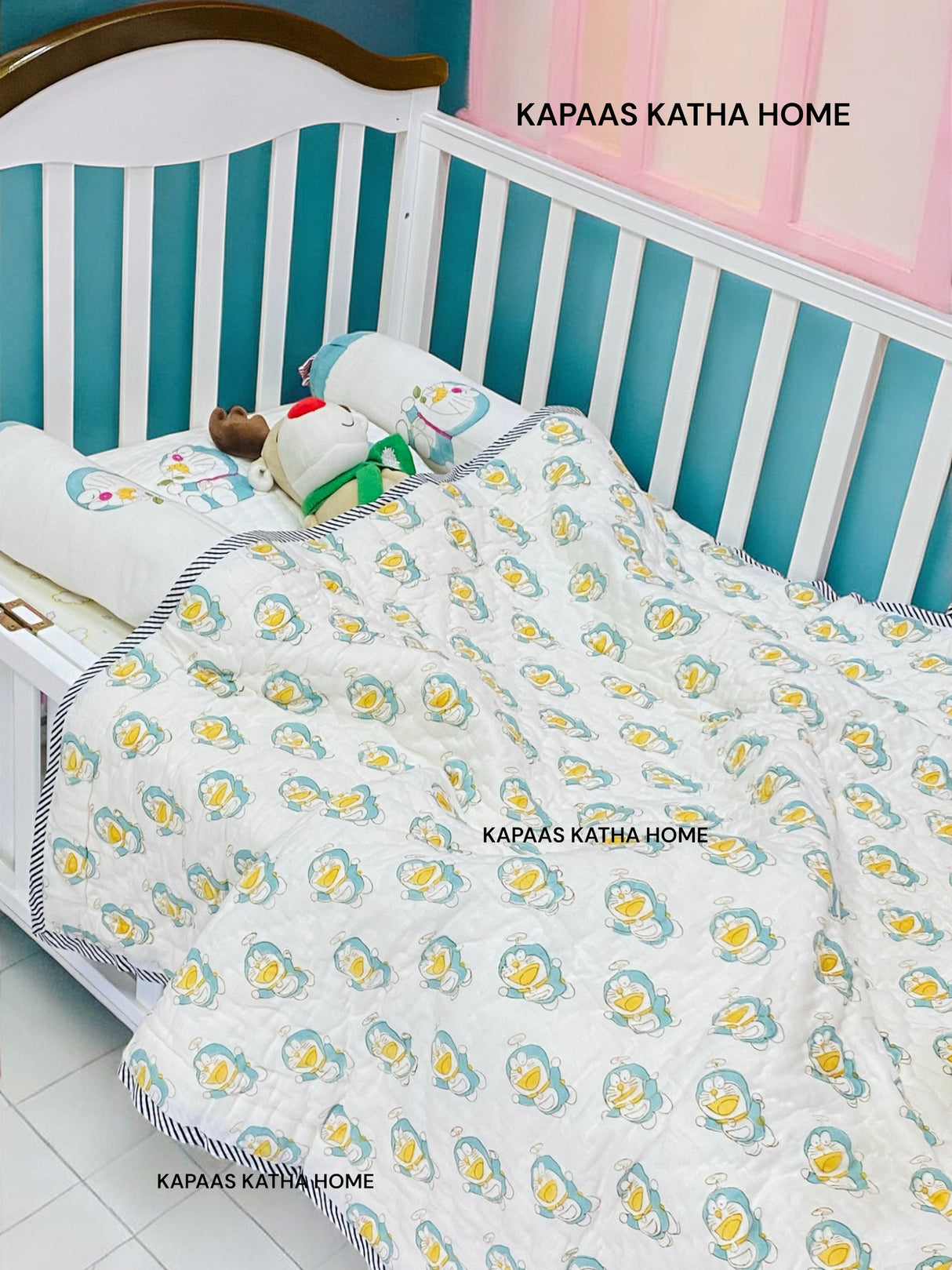 Doraemon- Baby Cot Bedding (quilt, pillow, bolsters)