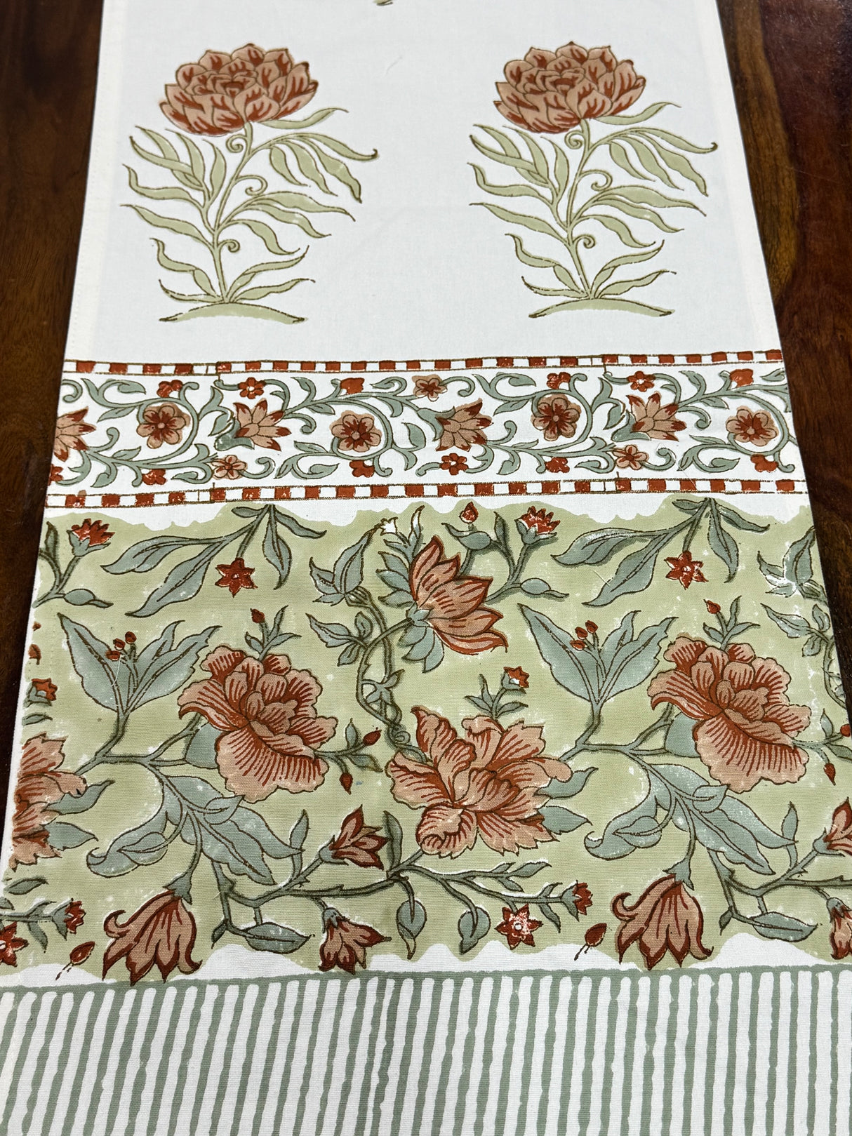 Blockprint Cotton Table Runner