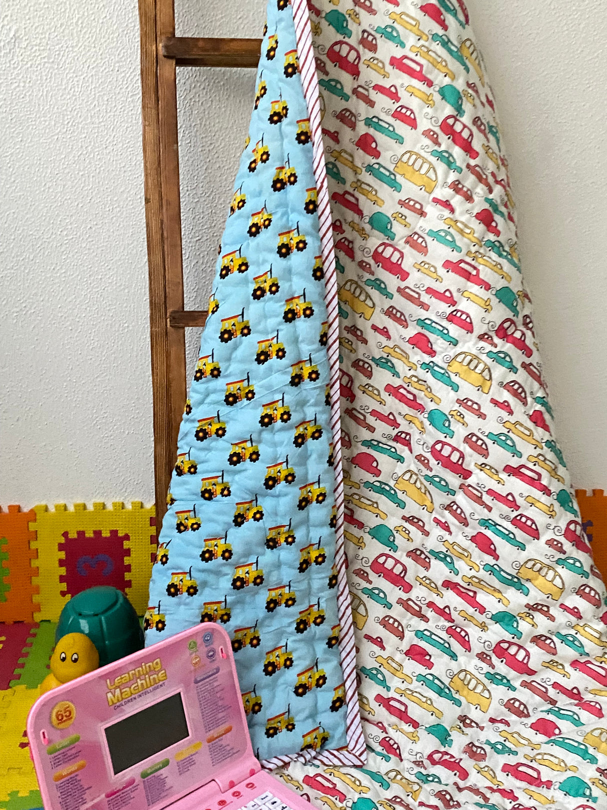 Car Tractor Kids Quilt