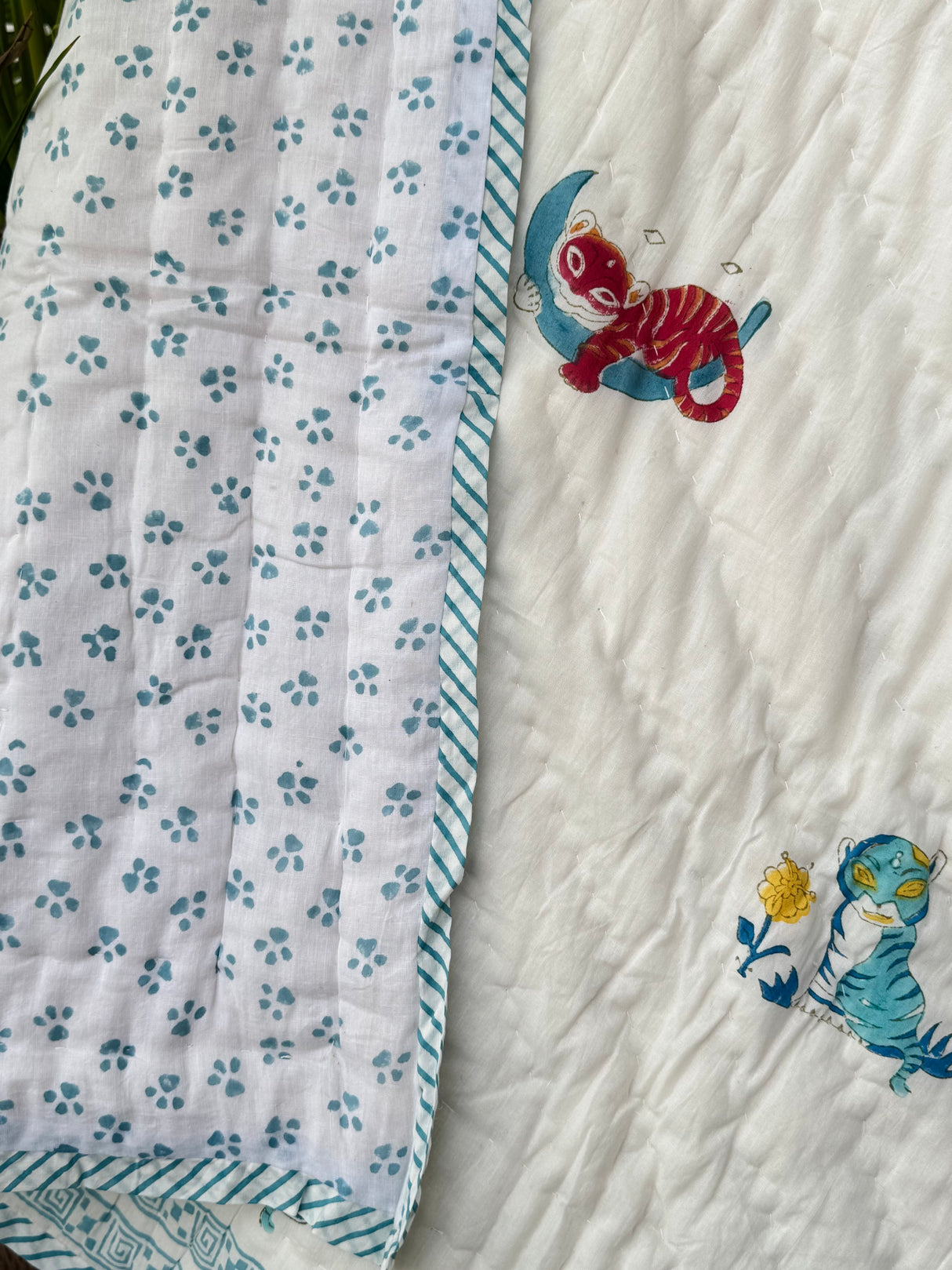 Blue Tiger Quilt Blockprint Quilt