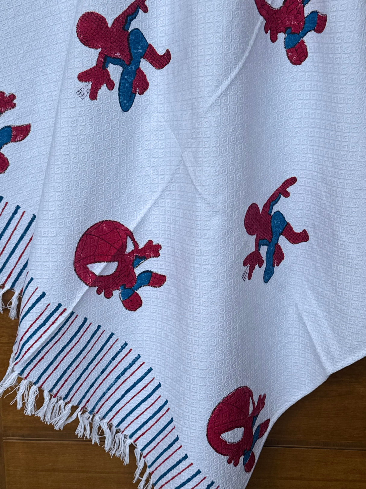 Spiderman Blockprint Kids Towel – Cotton Jacquard Weave