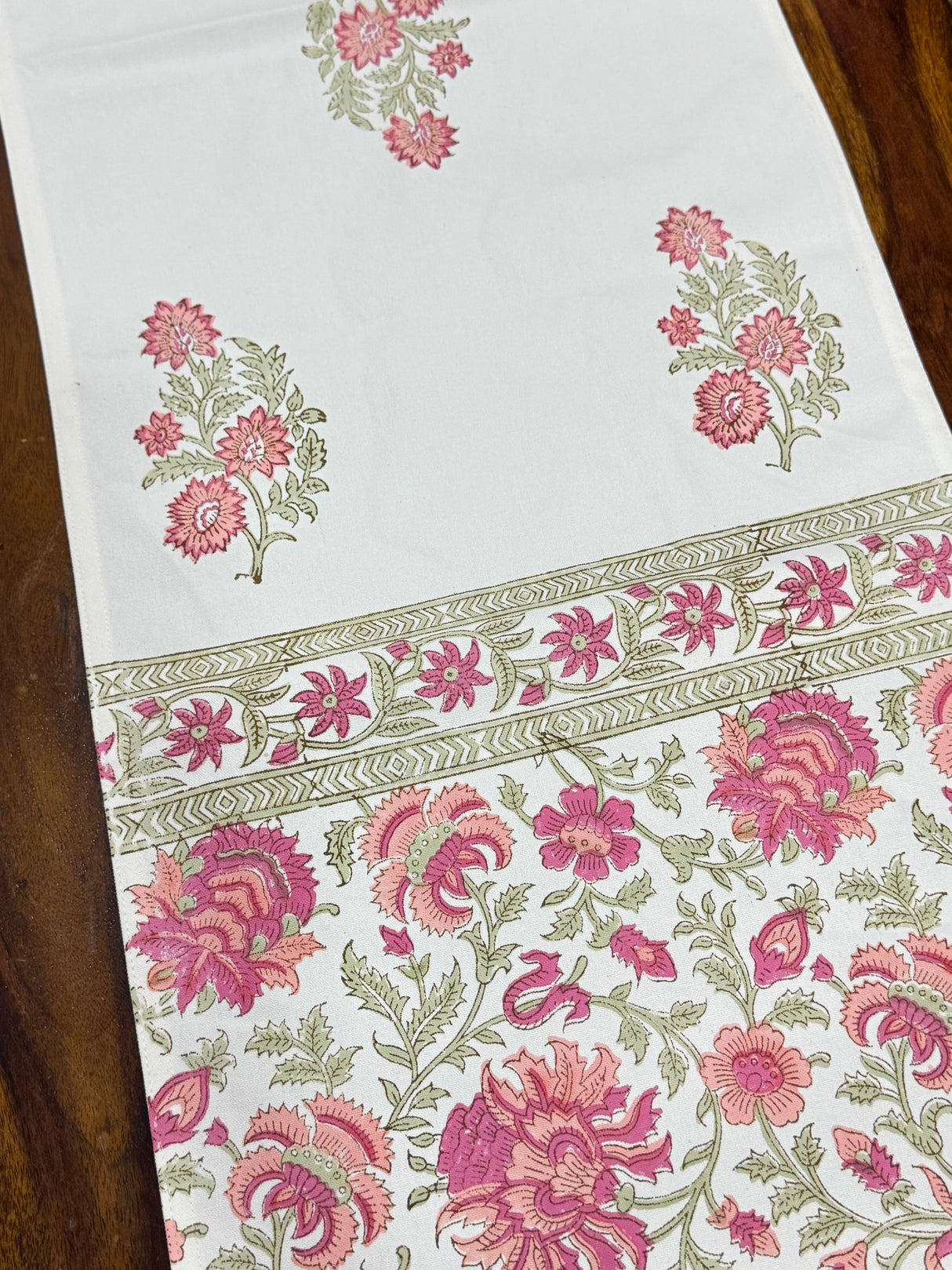 Blockprint Cotton Table Runner