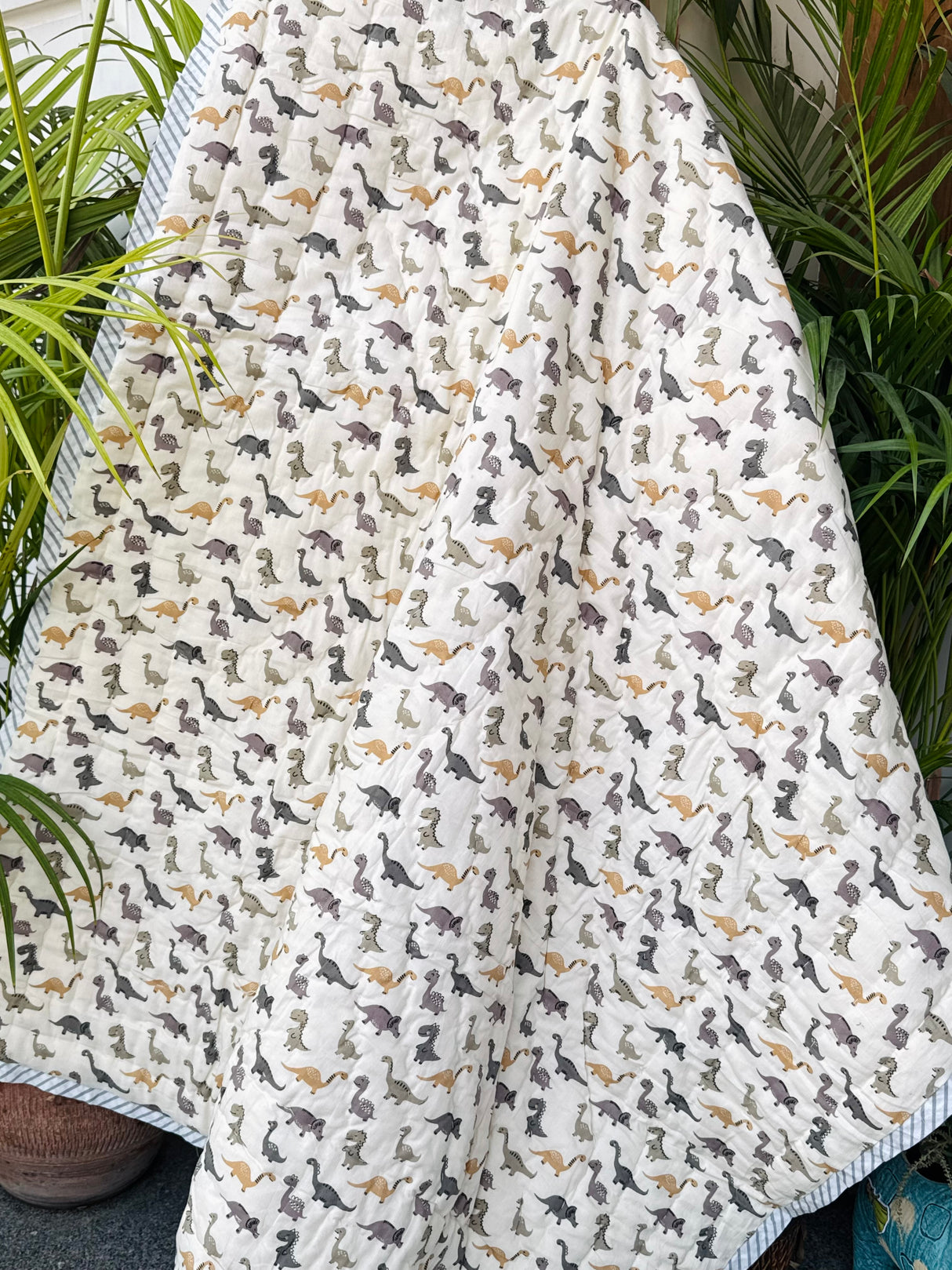 Dinosaur Chevron Kids Quilt