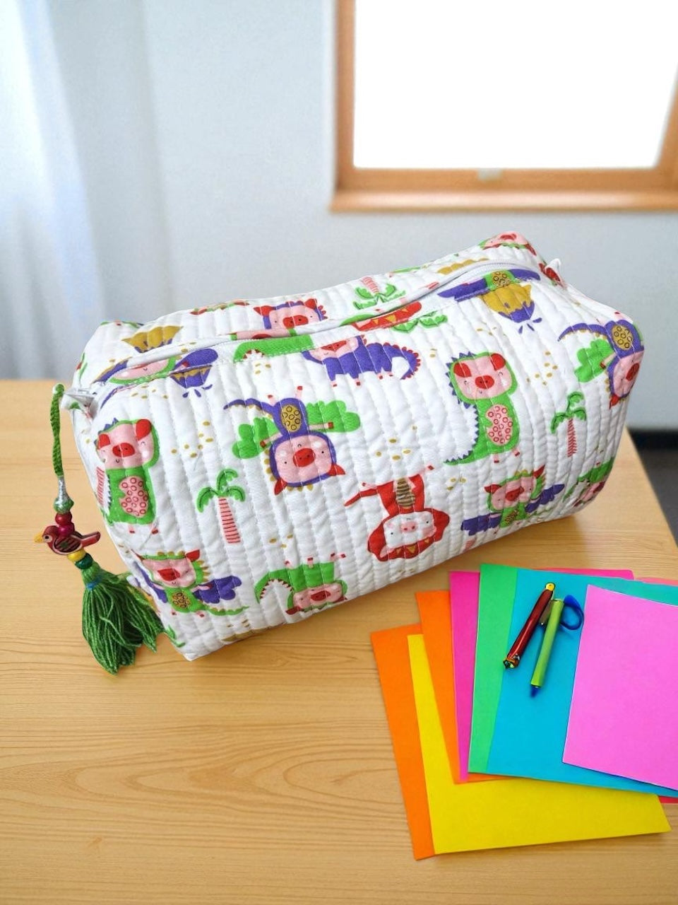 Vibrant Cartoons LARGE Pouch