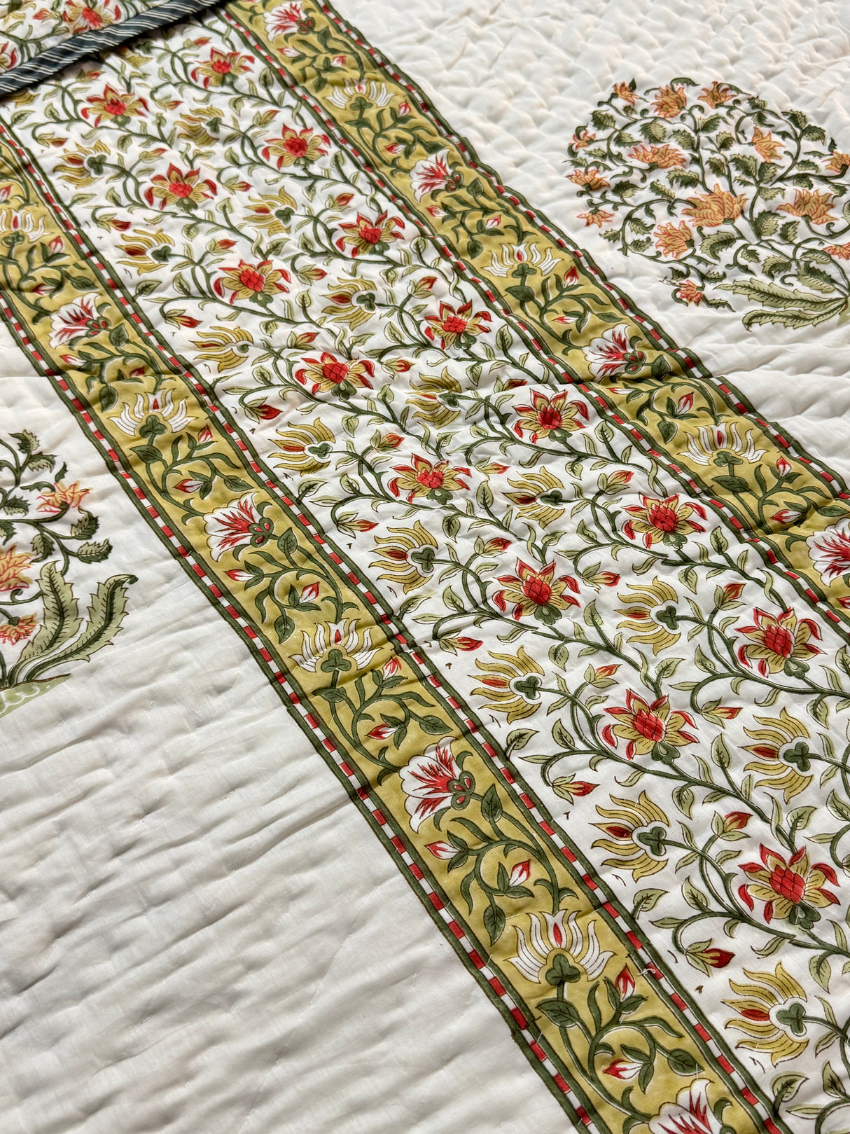 HandBlock Printed Mulmul Reversible Quilt