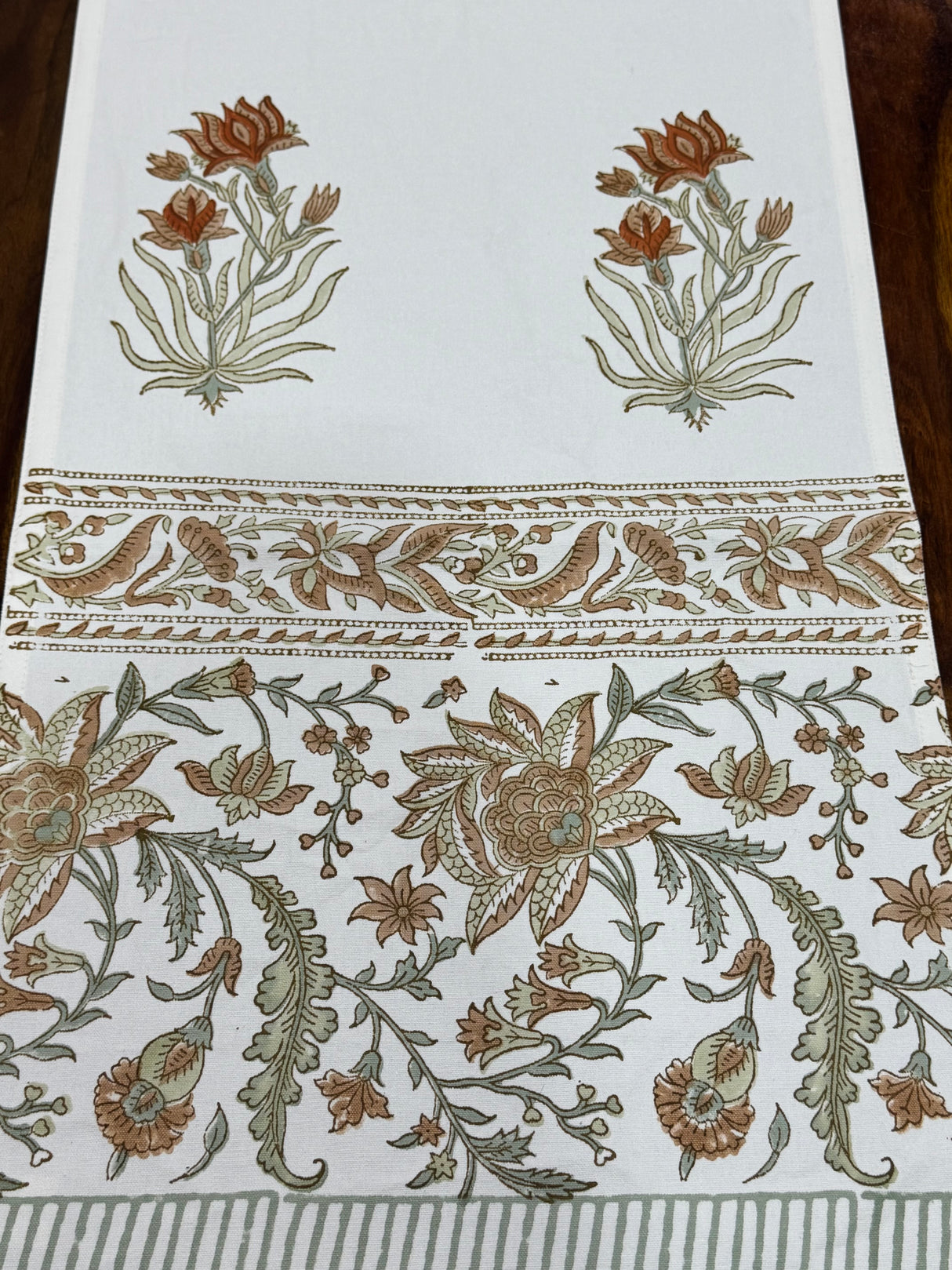 Blockprint Cotton Table Runner