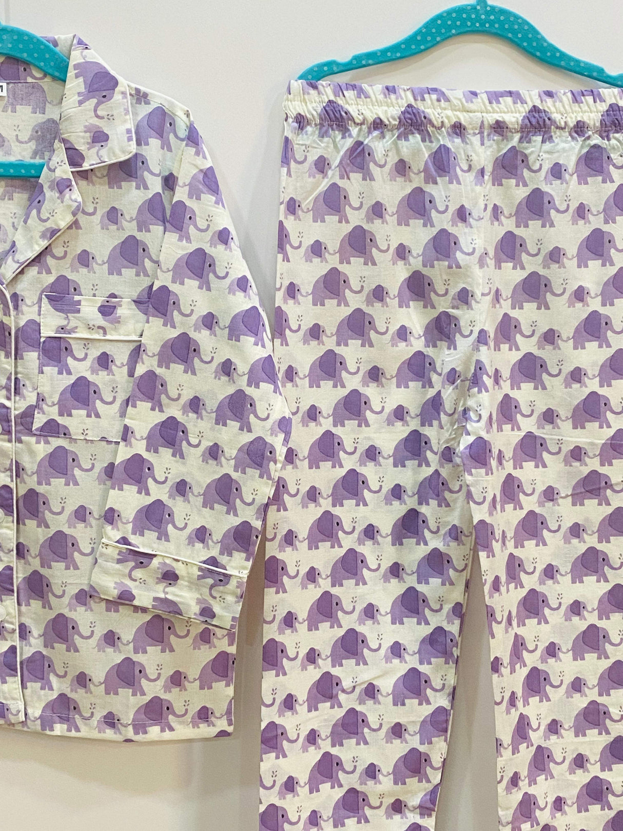 Purple Elephant Kids Night Suit Set