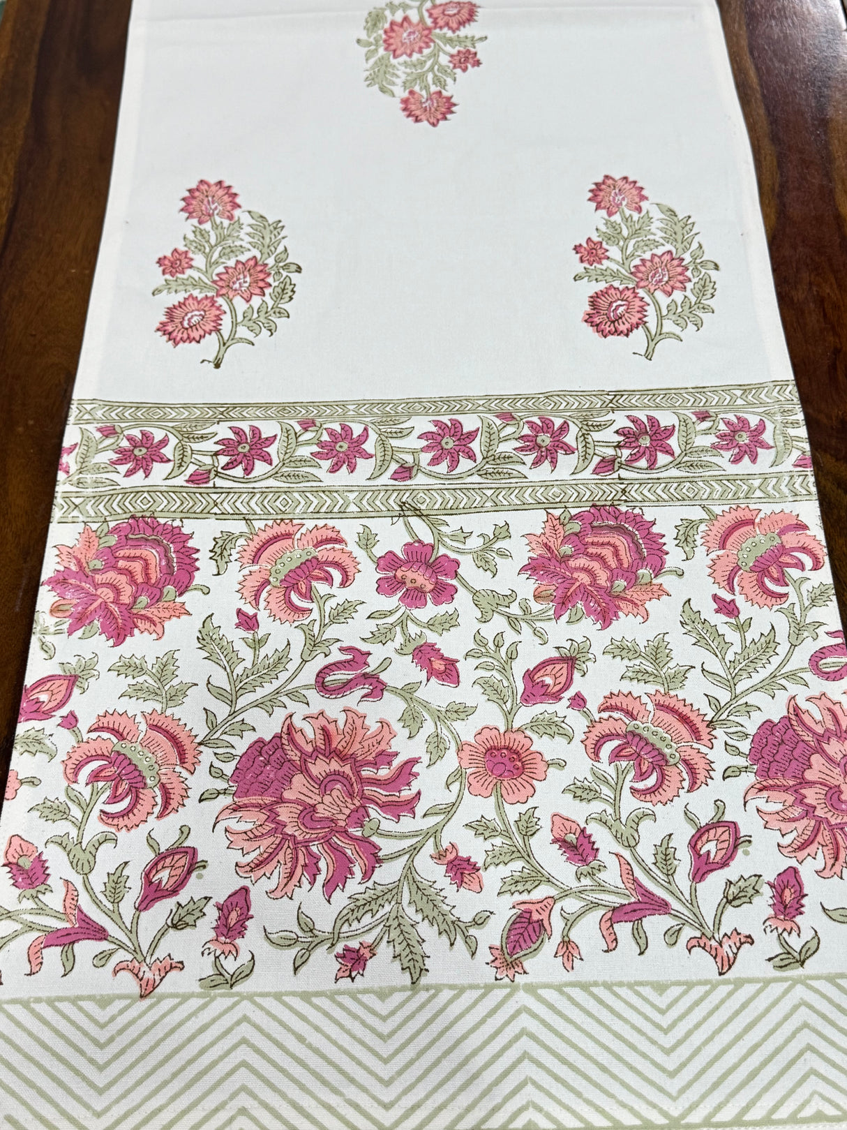 Blockprint Cotton Table Runner