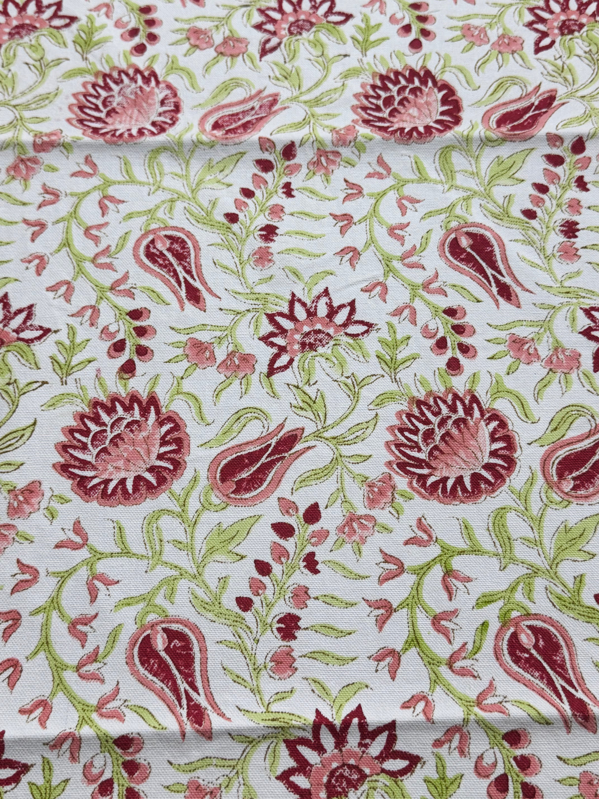 Beautiful Motifs Blockprint Cotton Table Runner