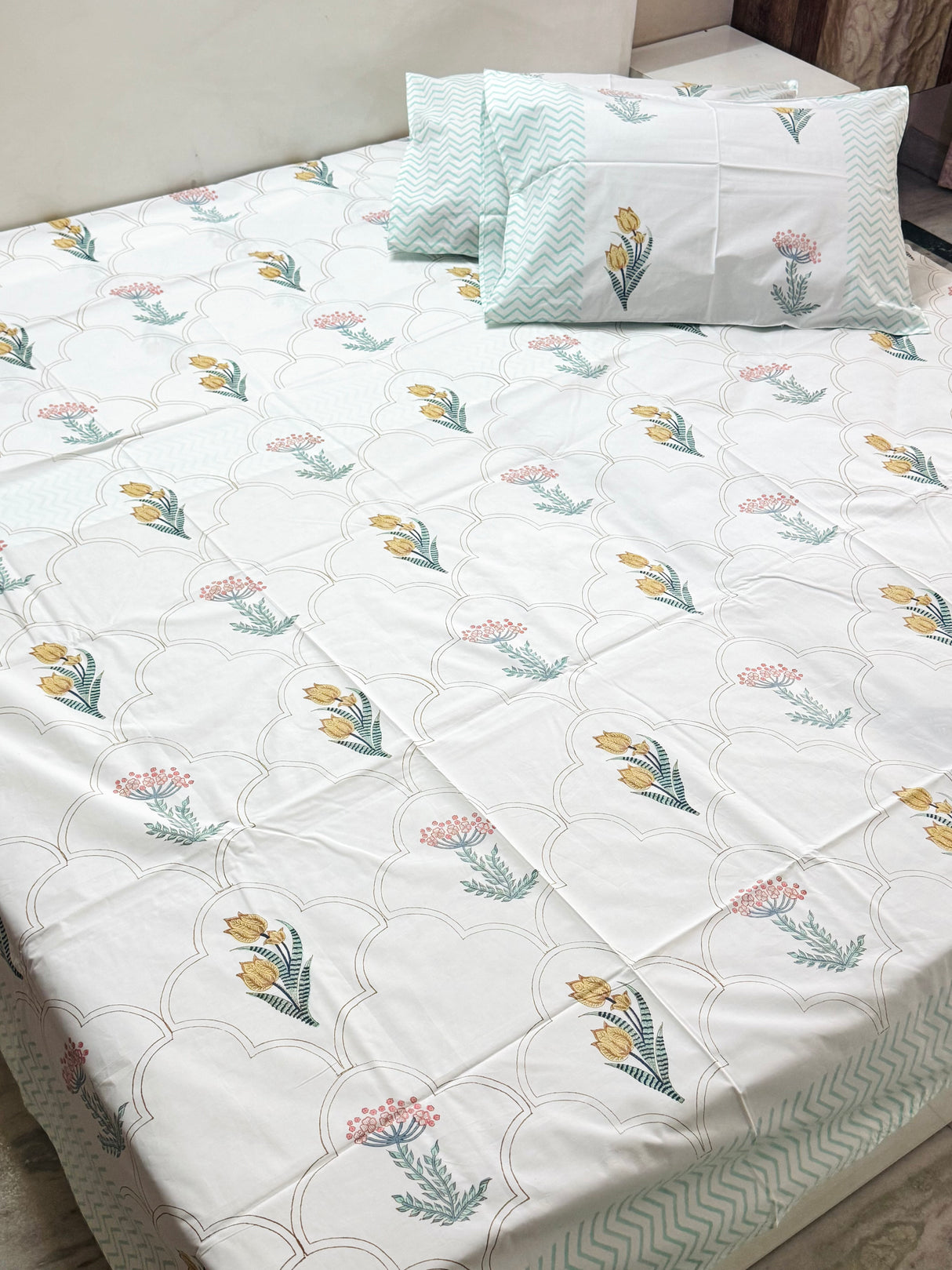 Blockprint Cotton Bedsheet