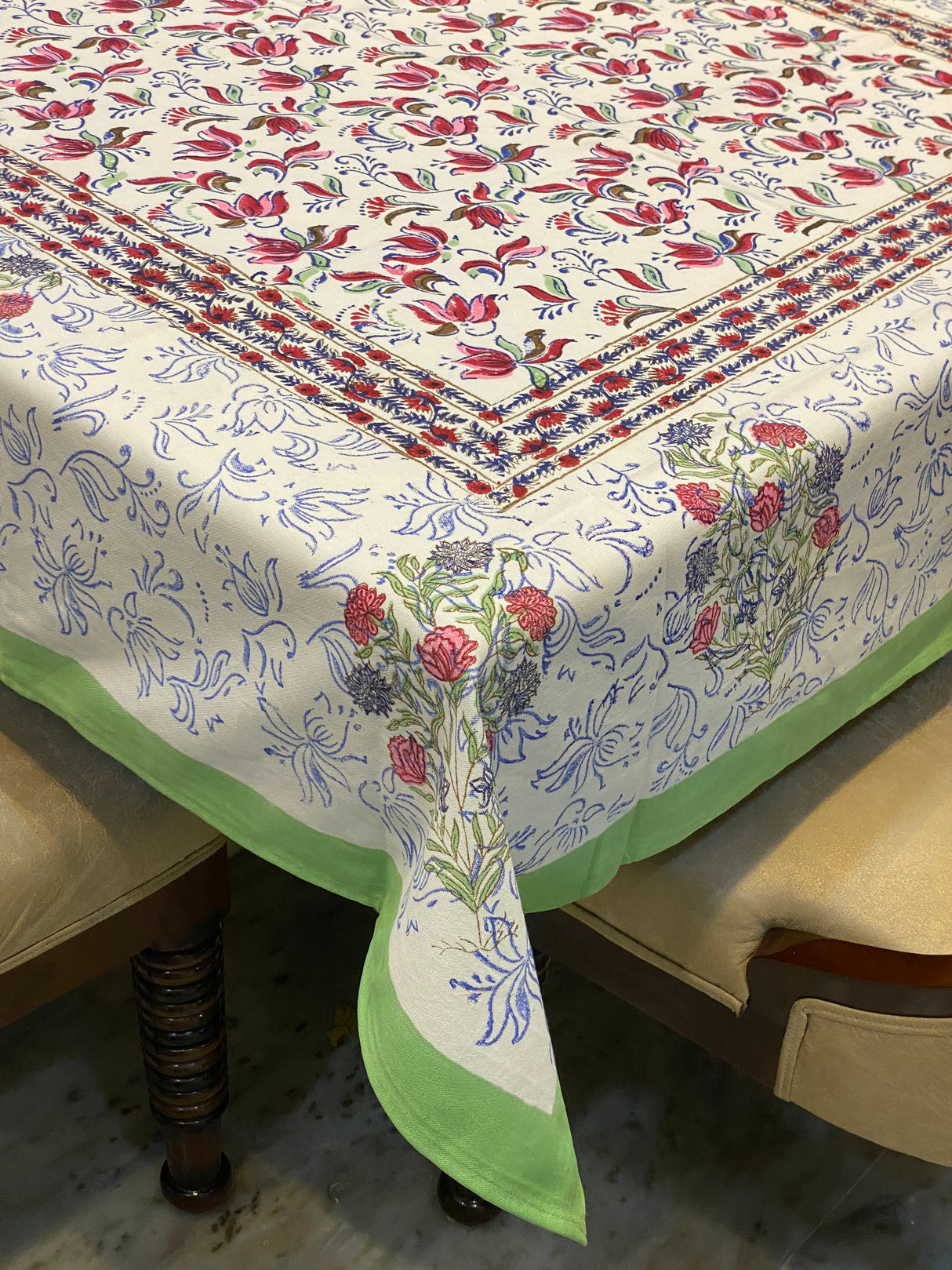 Blockprint Table Cloth 8 Seater (108*60 inches)